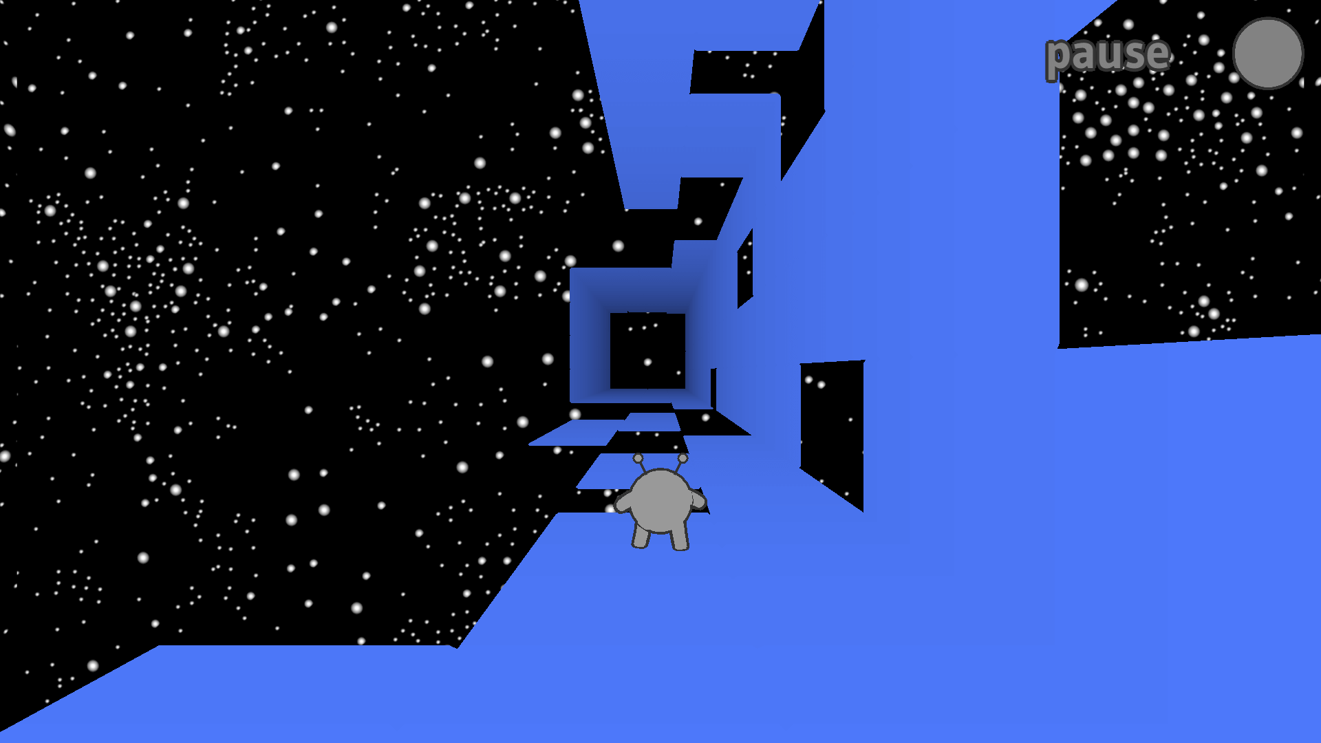 Colorful 3D graphics showing the outer space setting