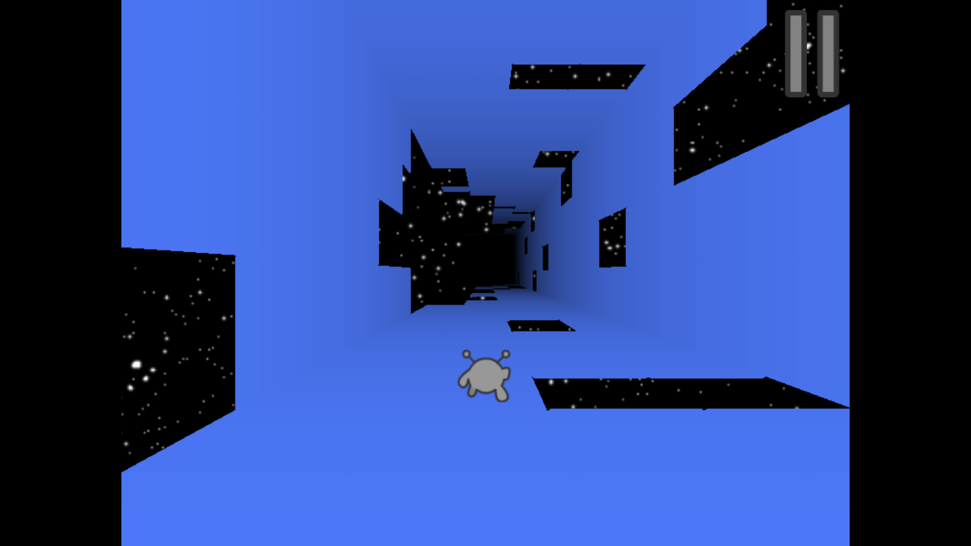 Explore Mode with floating platforms and energy cells