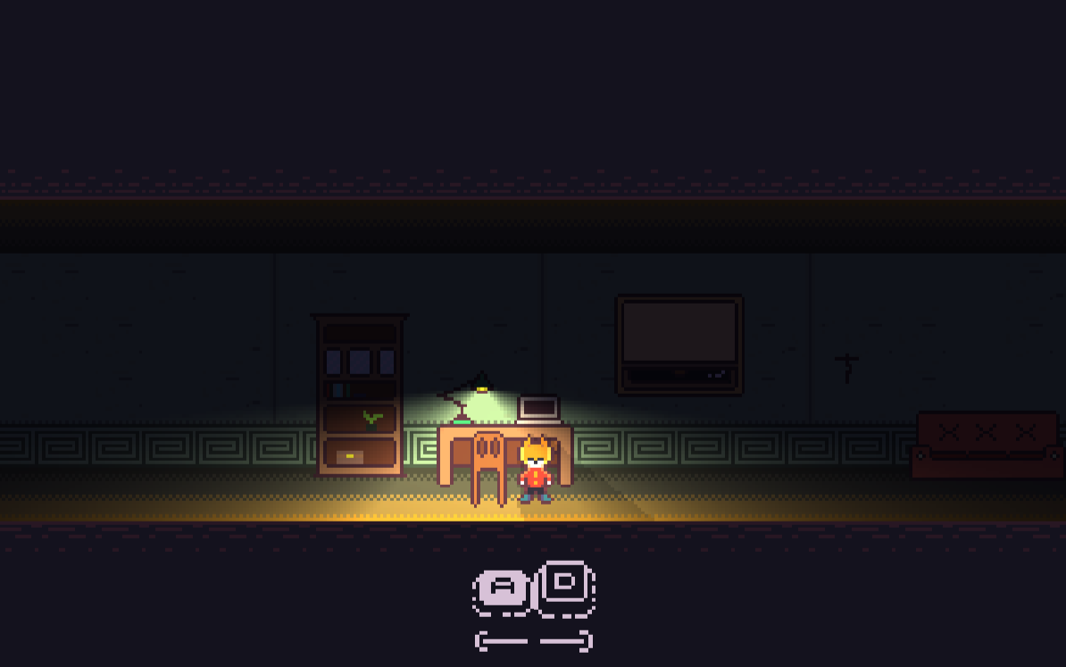SYNTAXIA gameplay showing a mysterious hallway in Sensoria Komplex