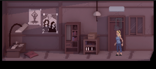 Player standing in front of a mysterious room door in the horror game NextDoor