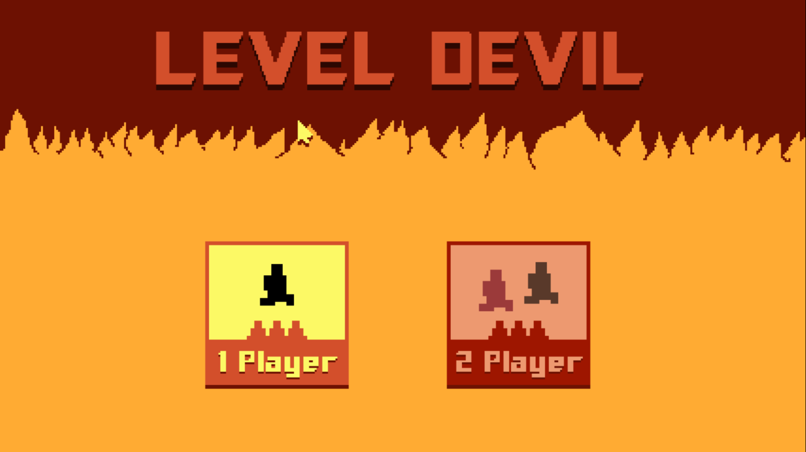 Player navigating a platform with spikes and falling obstacles in Level Devil
