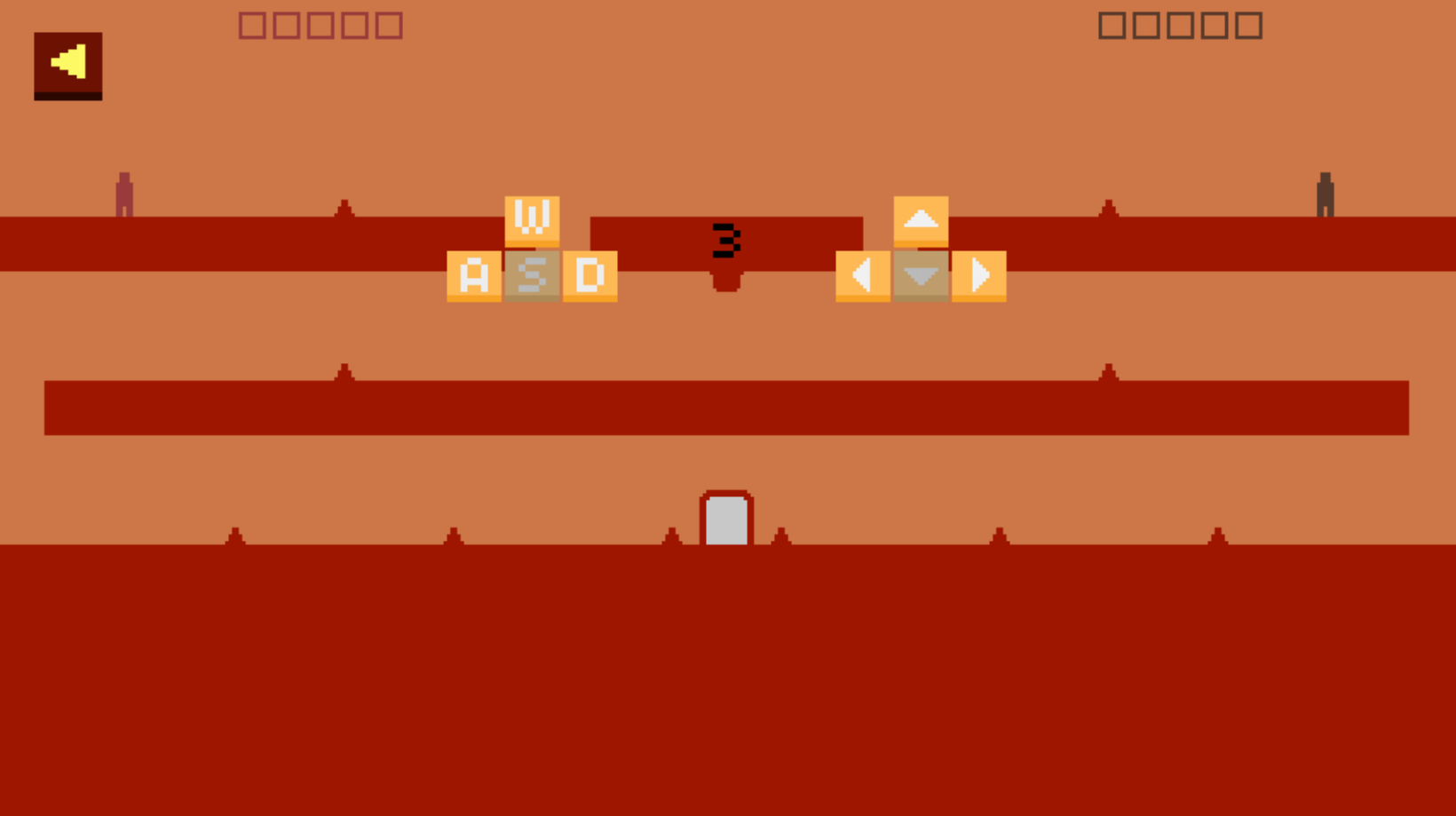 Level Devil gameplay showing collapsing ceiling and moving traps