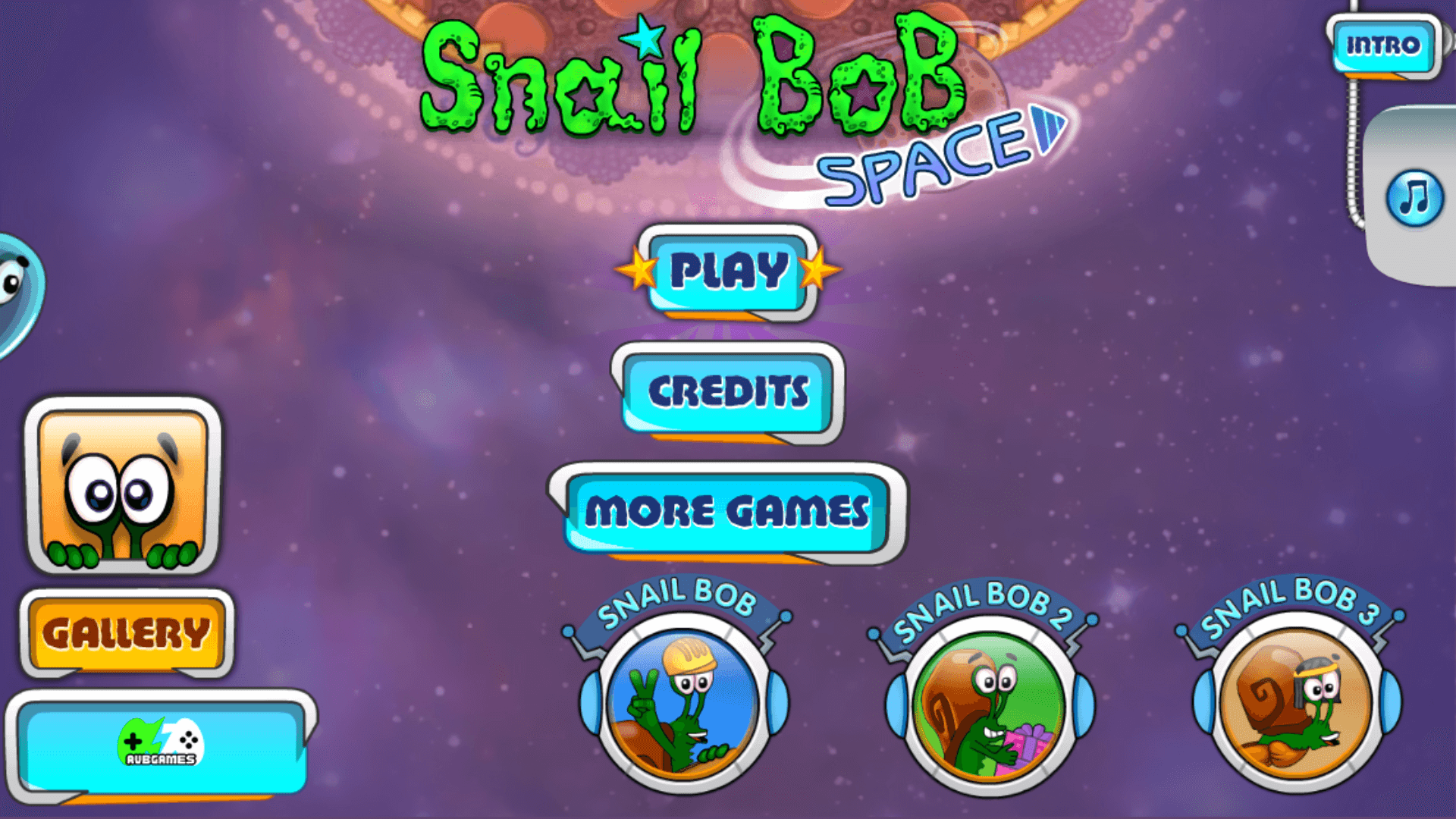 Hidden stars in a cosmic puzzle level of Snail Bob 4