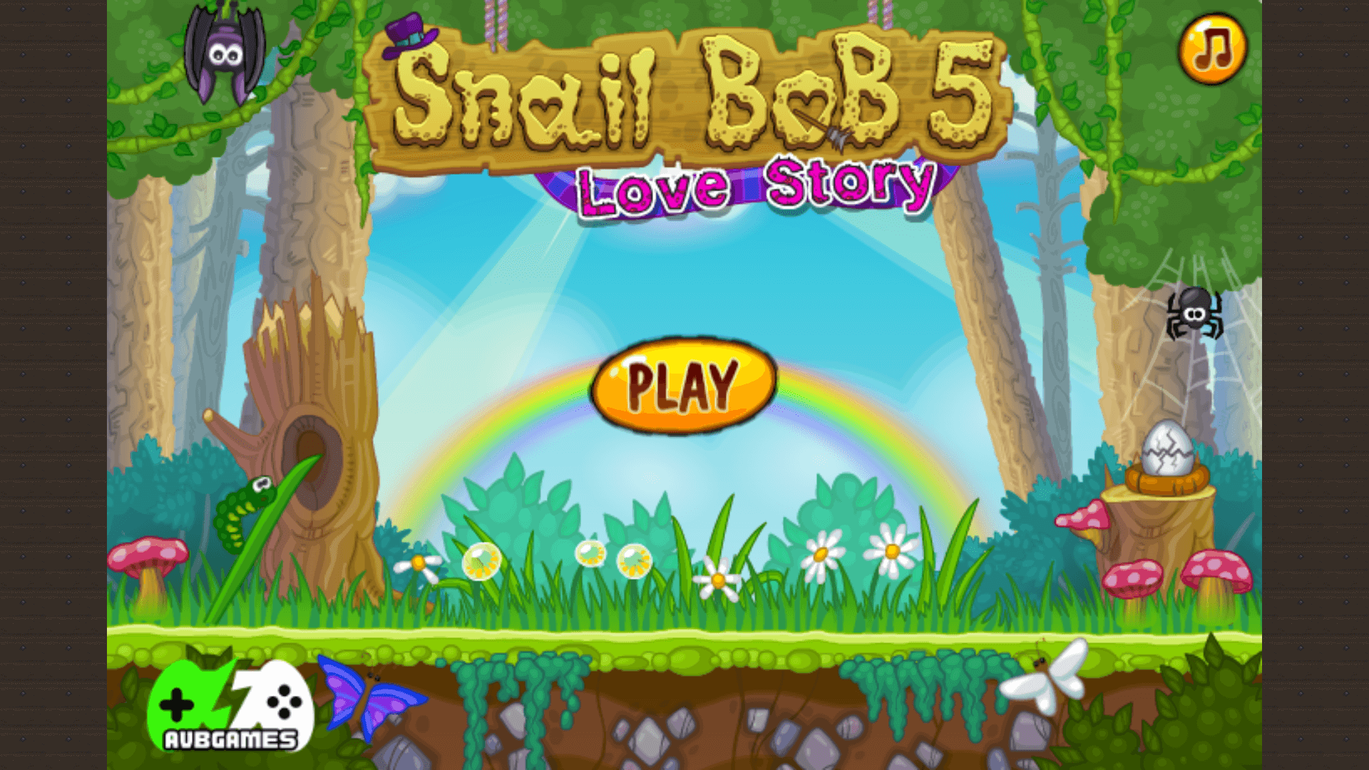 Cute hand-drawn graphics showing Bob and his love interest 