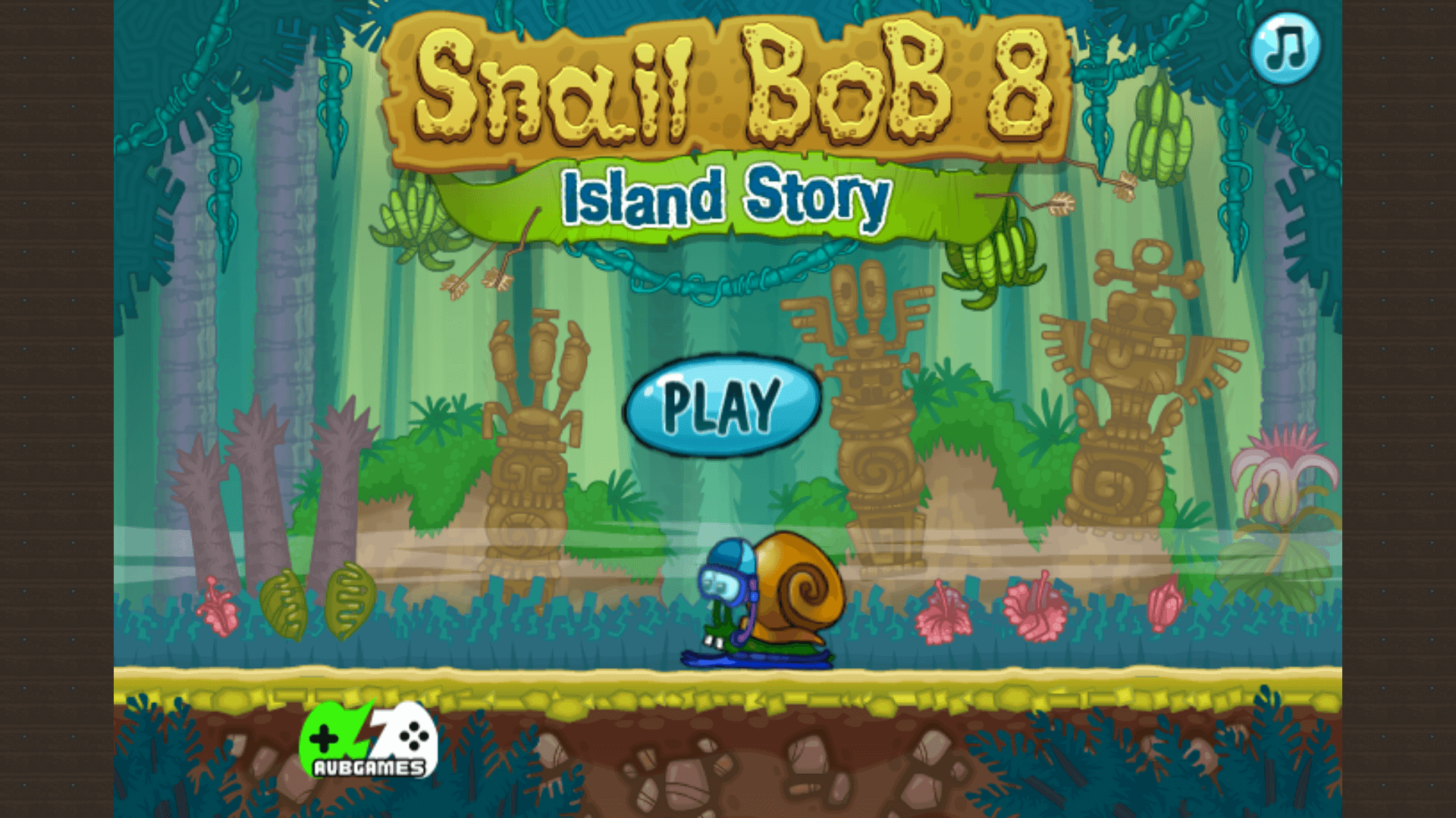 Snail Bob stranded on a mysterious tropical island