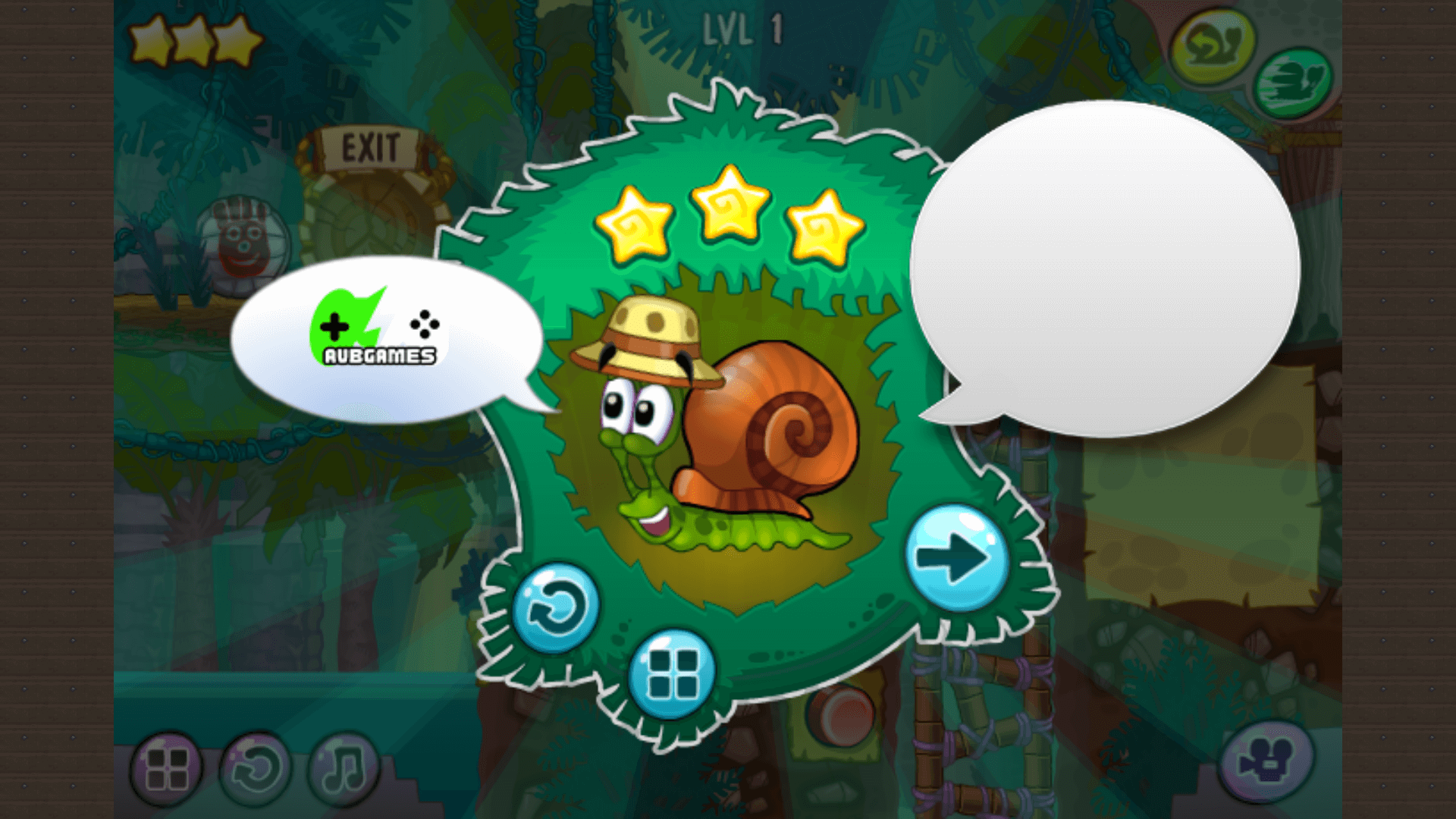 Snail Bob collecting hidden stars on the island