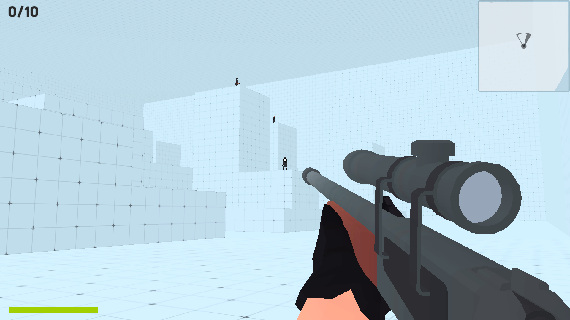 Enemy hit with X-ray impact effect in Sniper Shot
