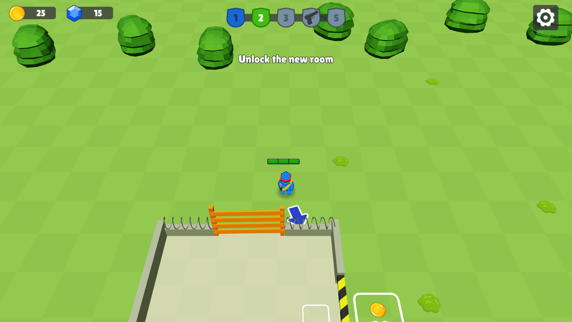 Stickman battling waves of enemies in Stick Rush defense game1