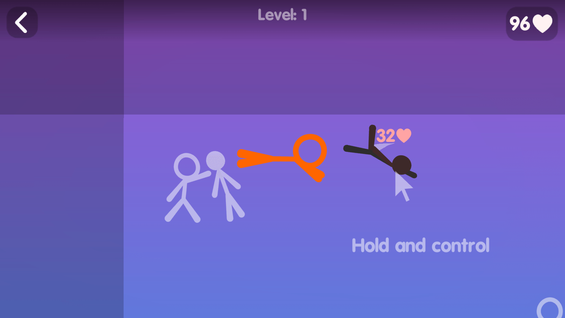 Stickman characters fighting in a ragdoll physics arena