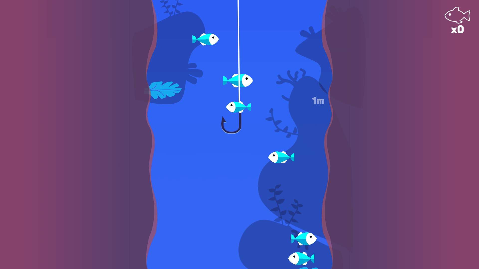 Player catching rare fish in Tiny Fishing online