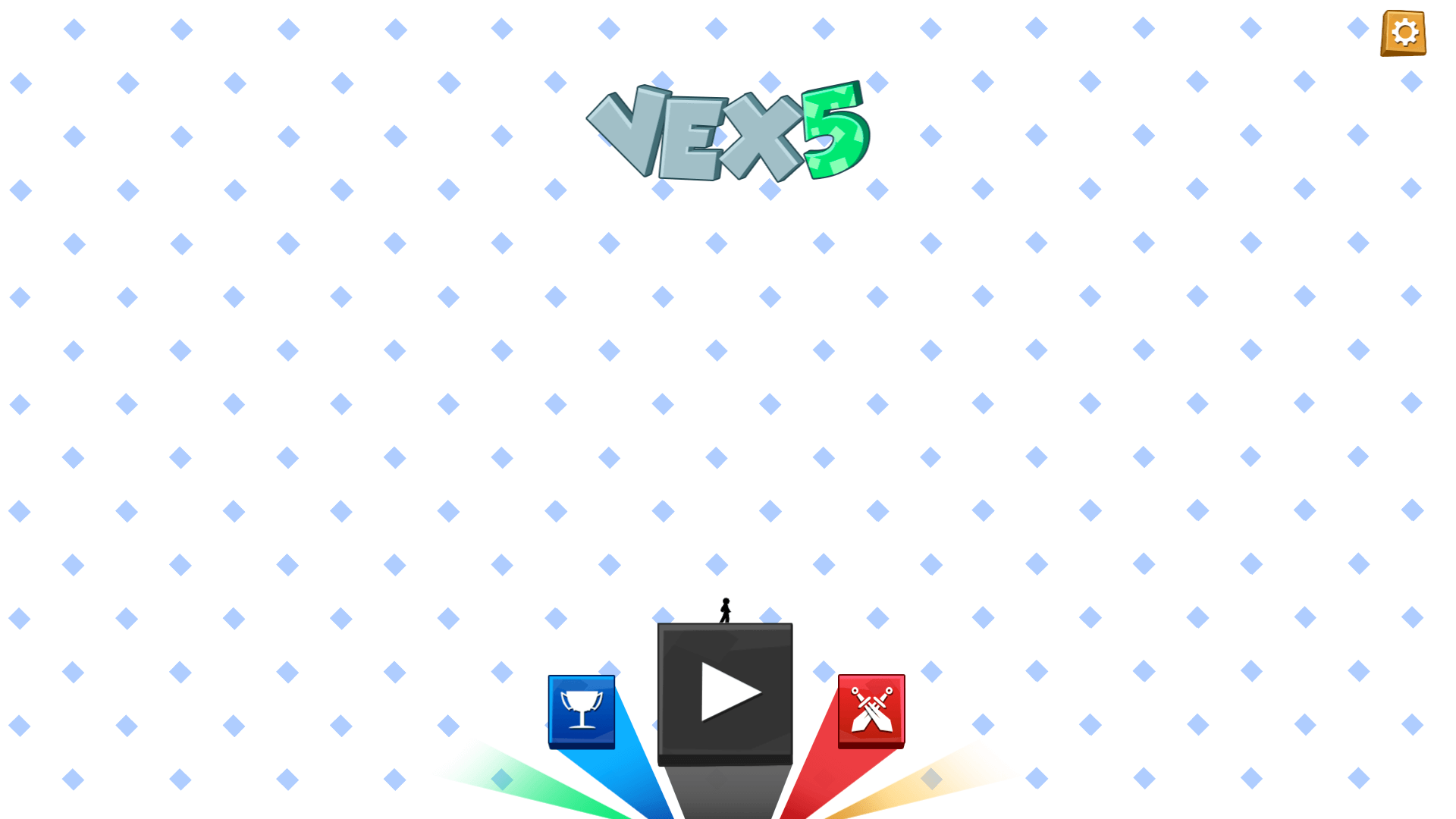 Stickman jumping over spikes in Vex 5 platformer