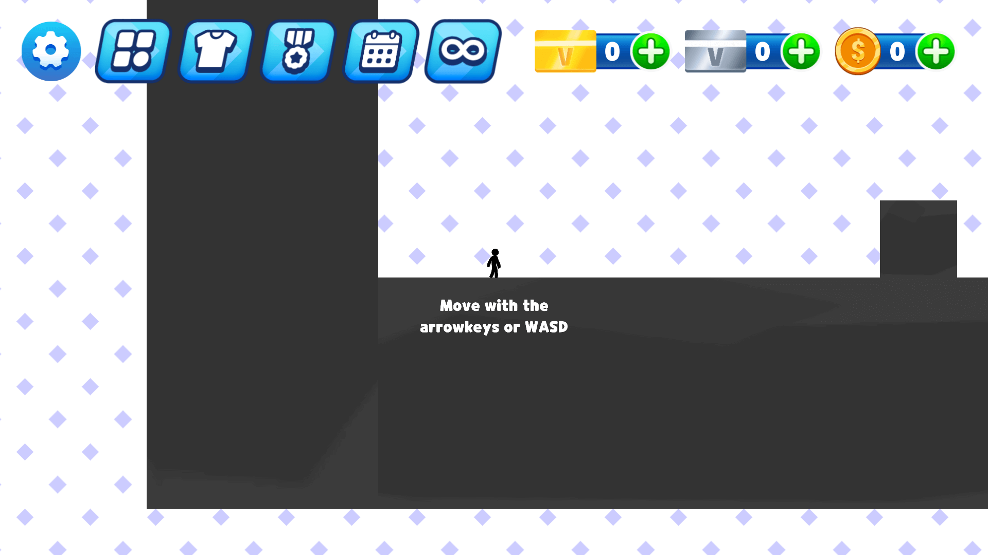 Vex 8 level selection interface and game menu