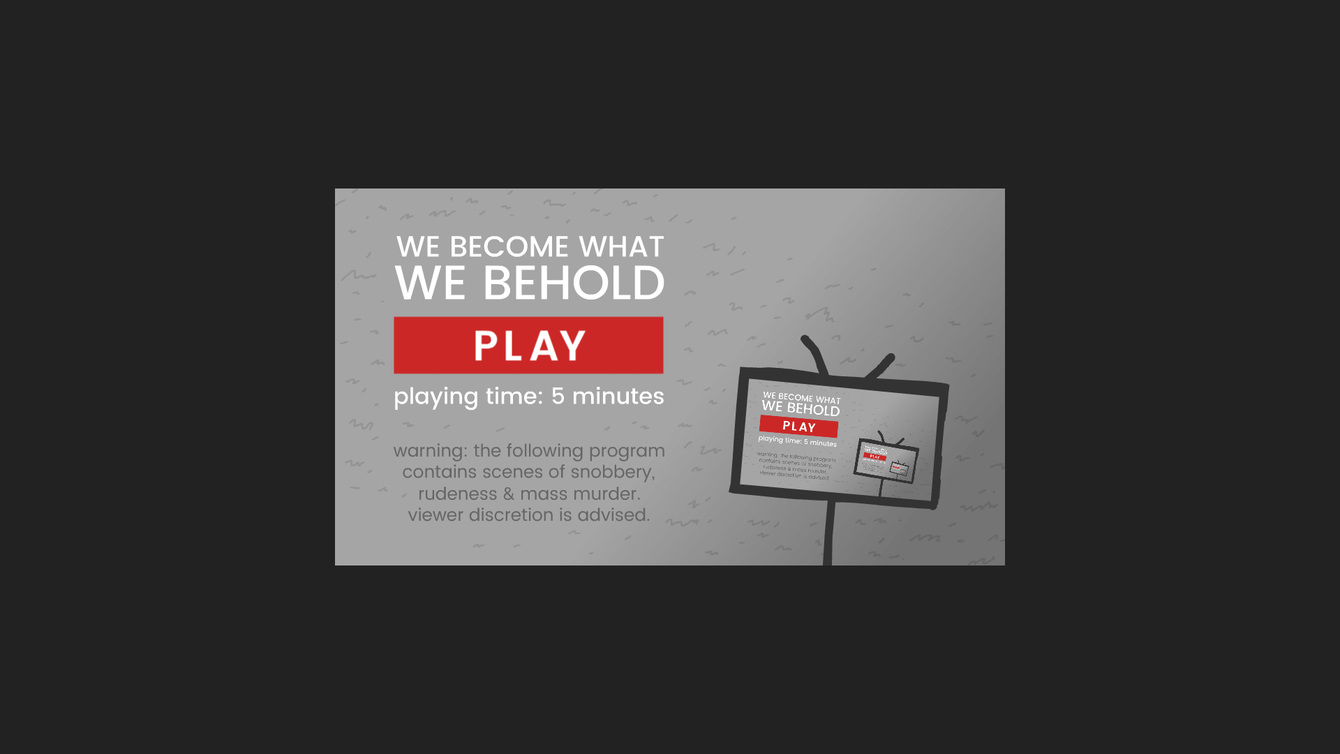 In-game characters reacting to captured moments, demonstrating media influence in We Become What We Behold