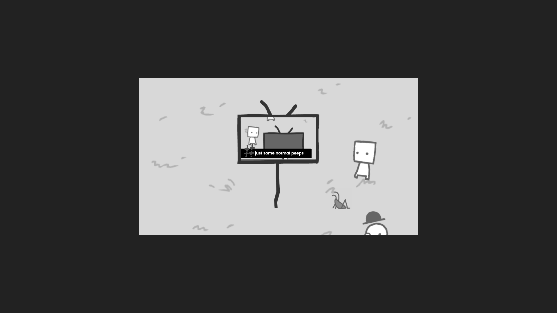 We Become What We Behold featuring simple, minimalist graphics with strong social commentary
