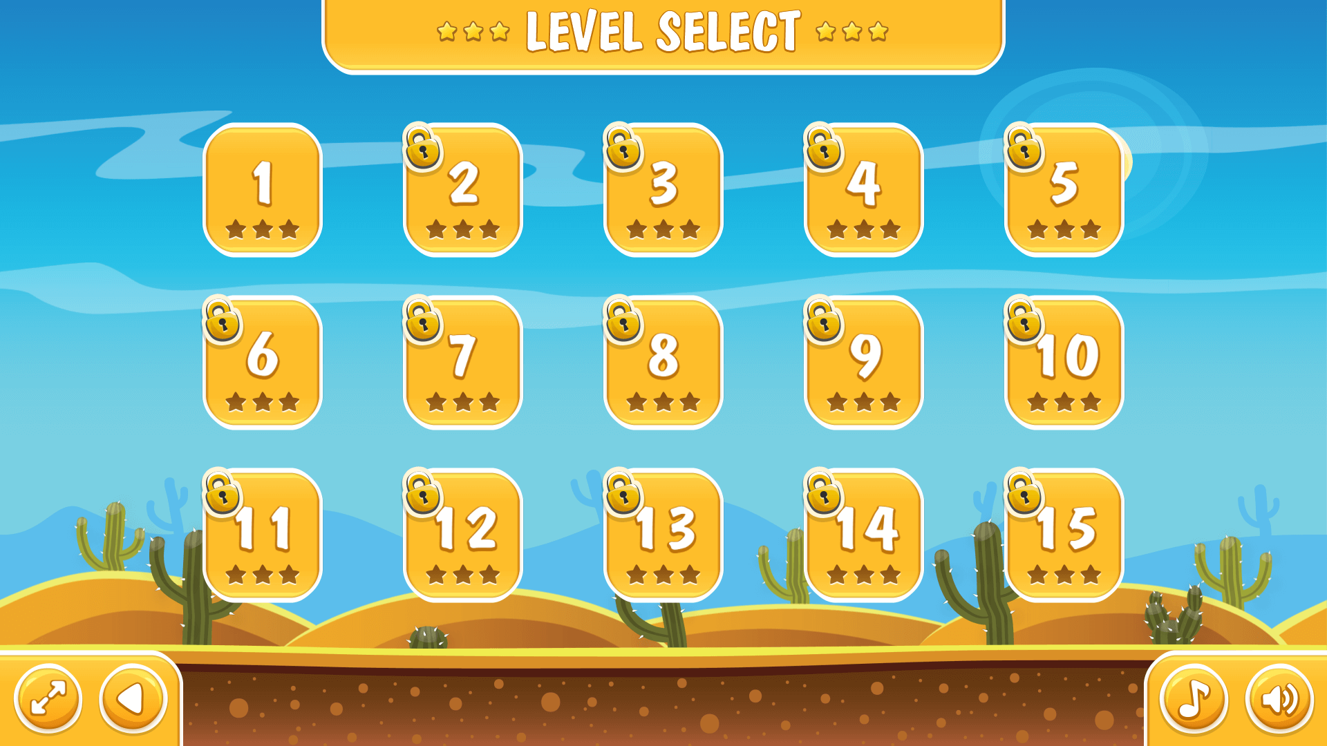 Victory screen after clearing a level in Zombie Shooter 2D