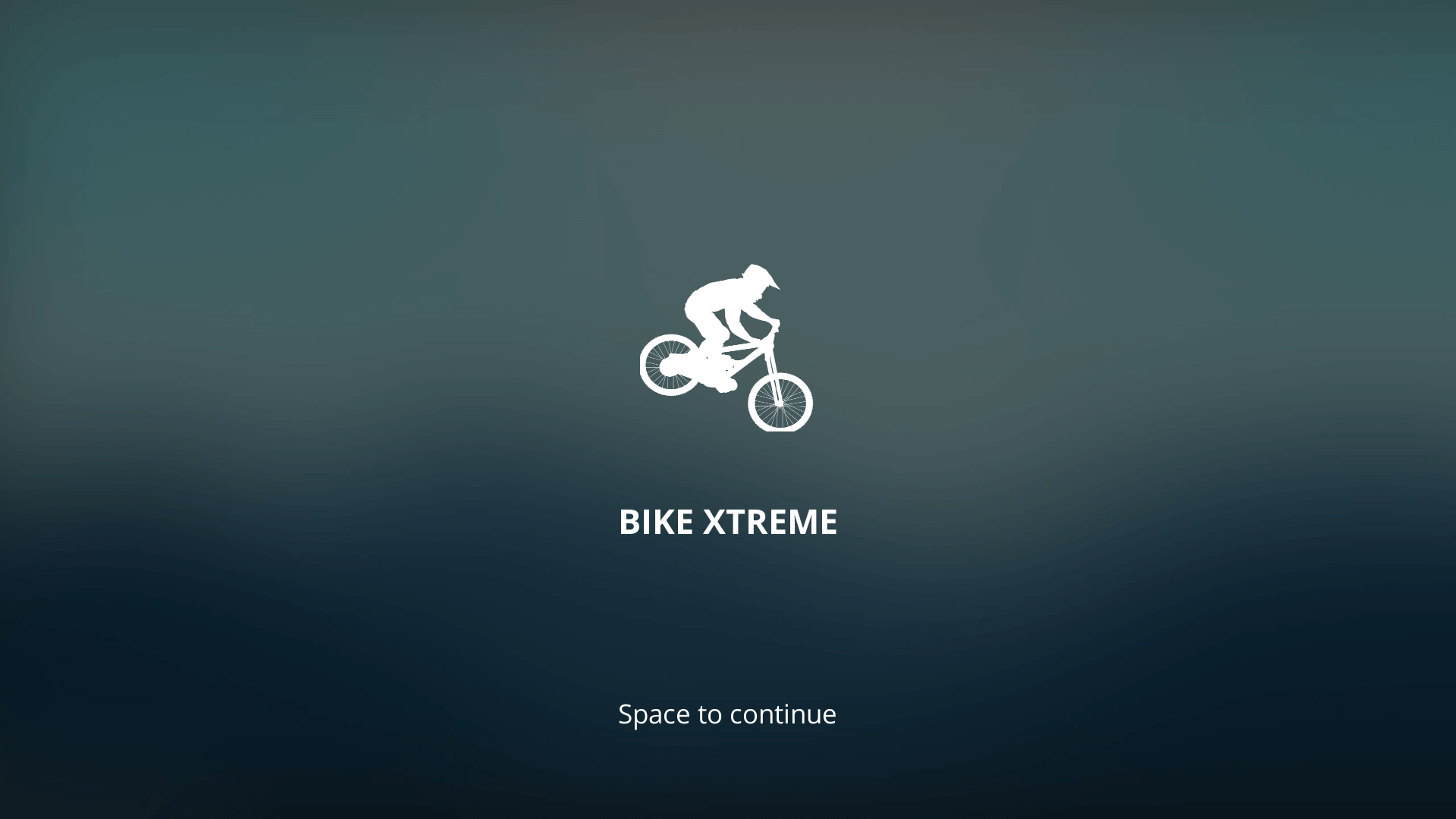 Biker performing a backflip on a mountain trail in Bike Xtreme