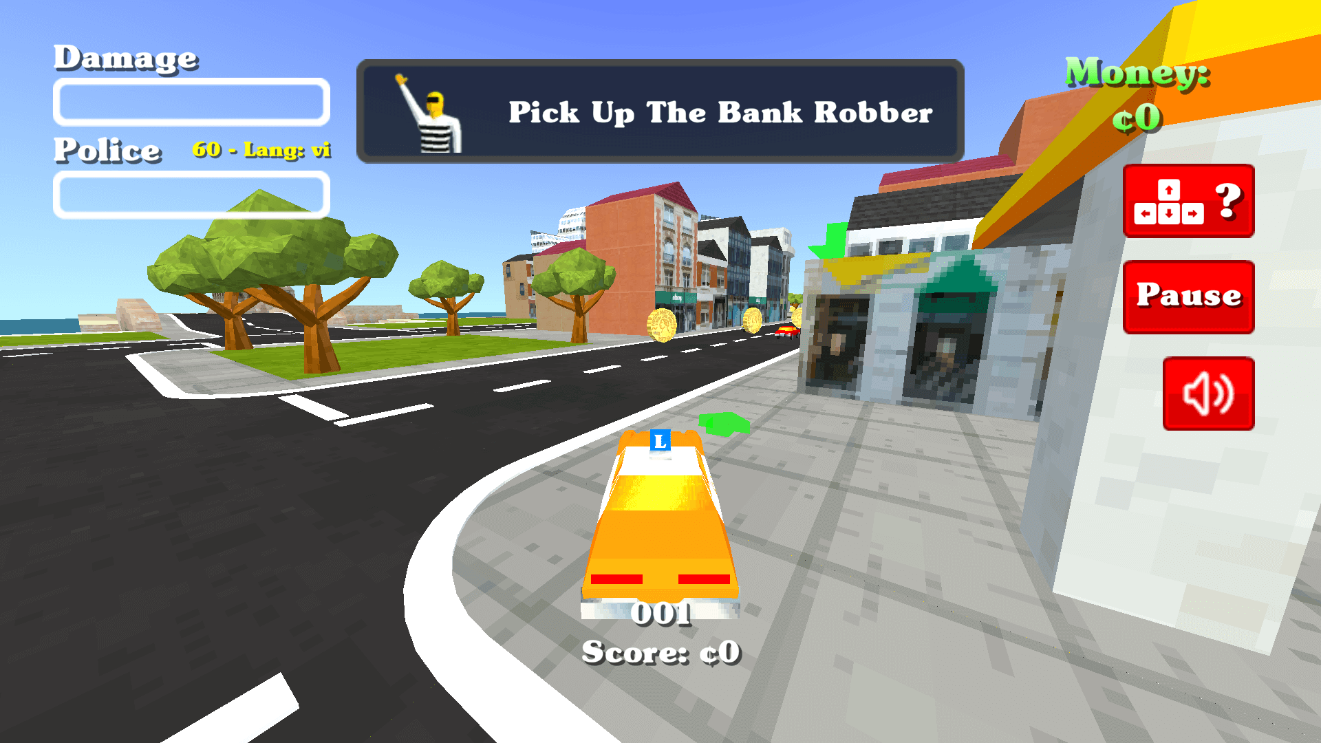 Blacktop: Police Chase main menu with start button and sleek city background2