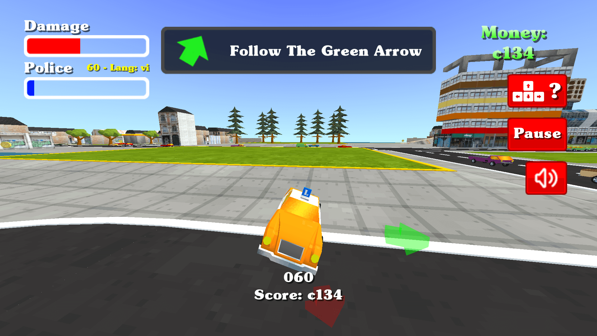 Blacktop: Police Chase main menu with start button and sleek city background1