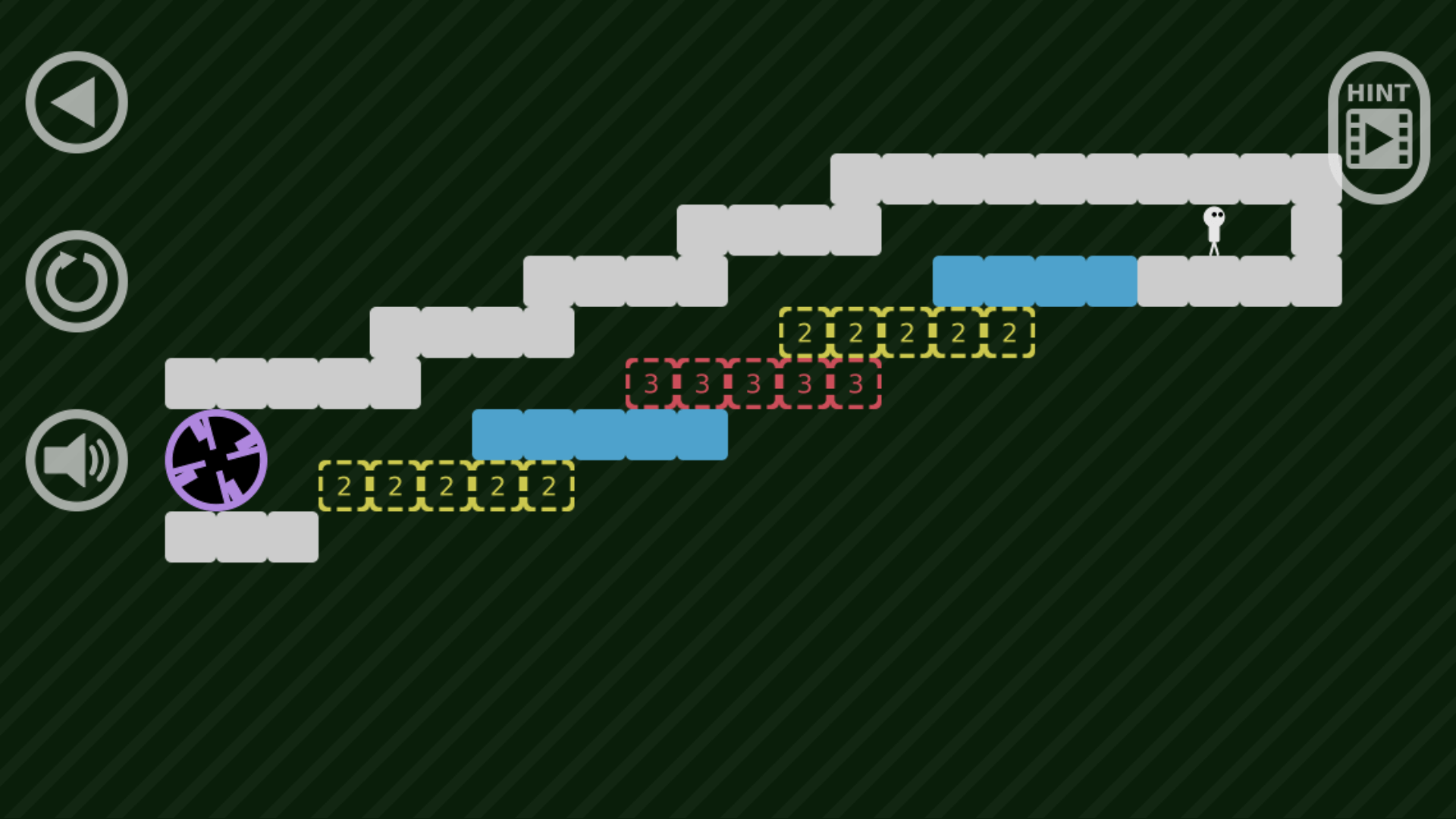 Puzzle section in Block Toggle where blocks disappear permanently after being stepped on once2