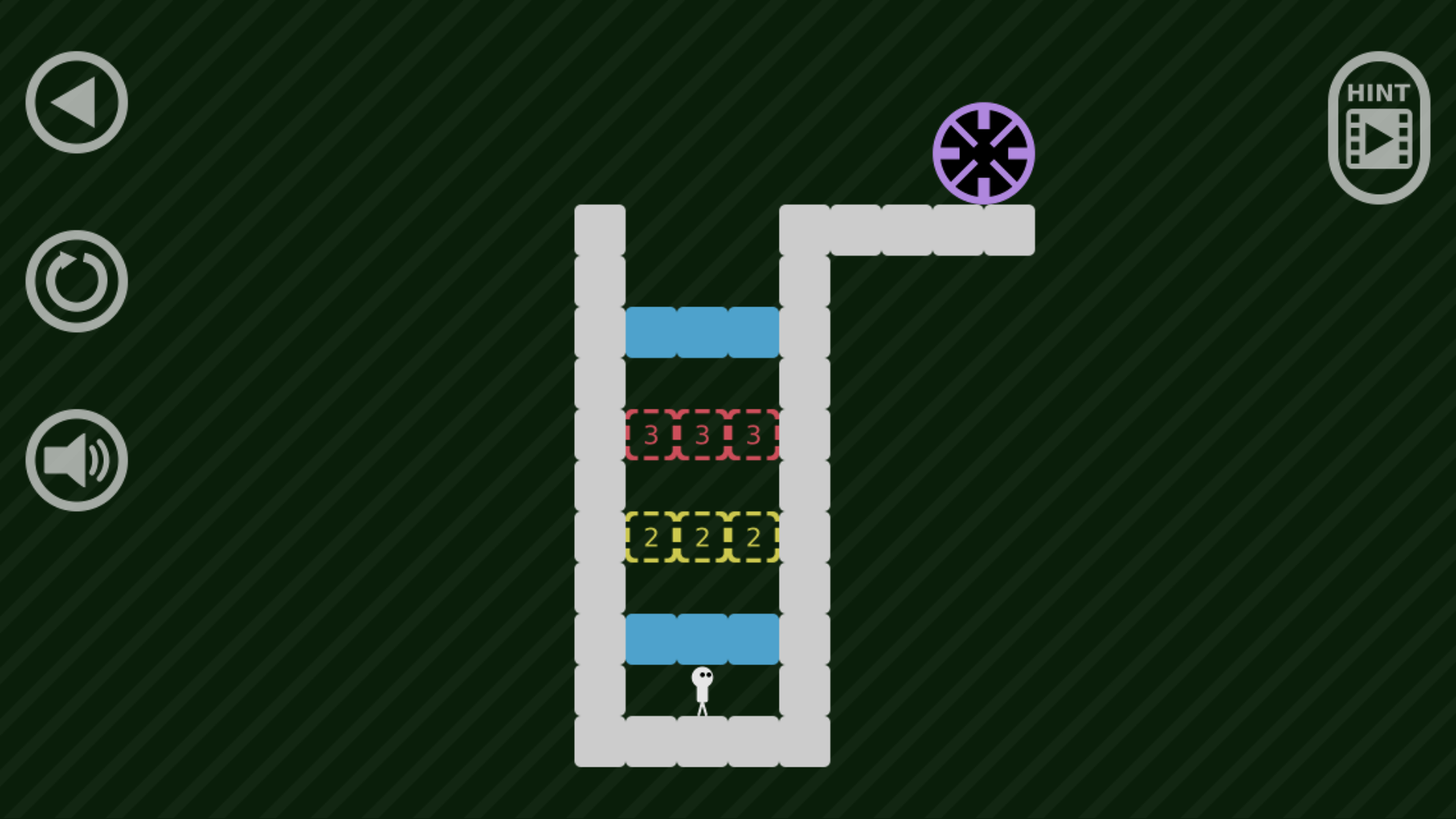 Puzzle section in Block Toggle where blocks disappear permanently after being stepped on once3