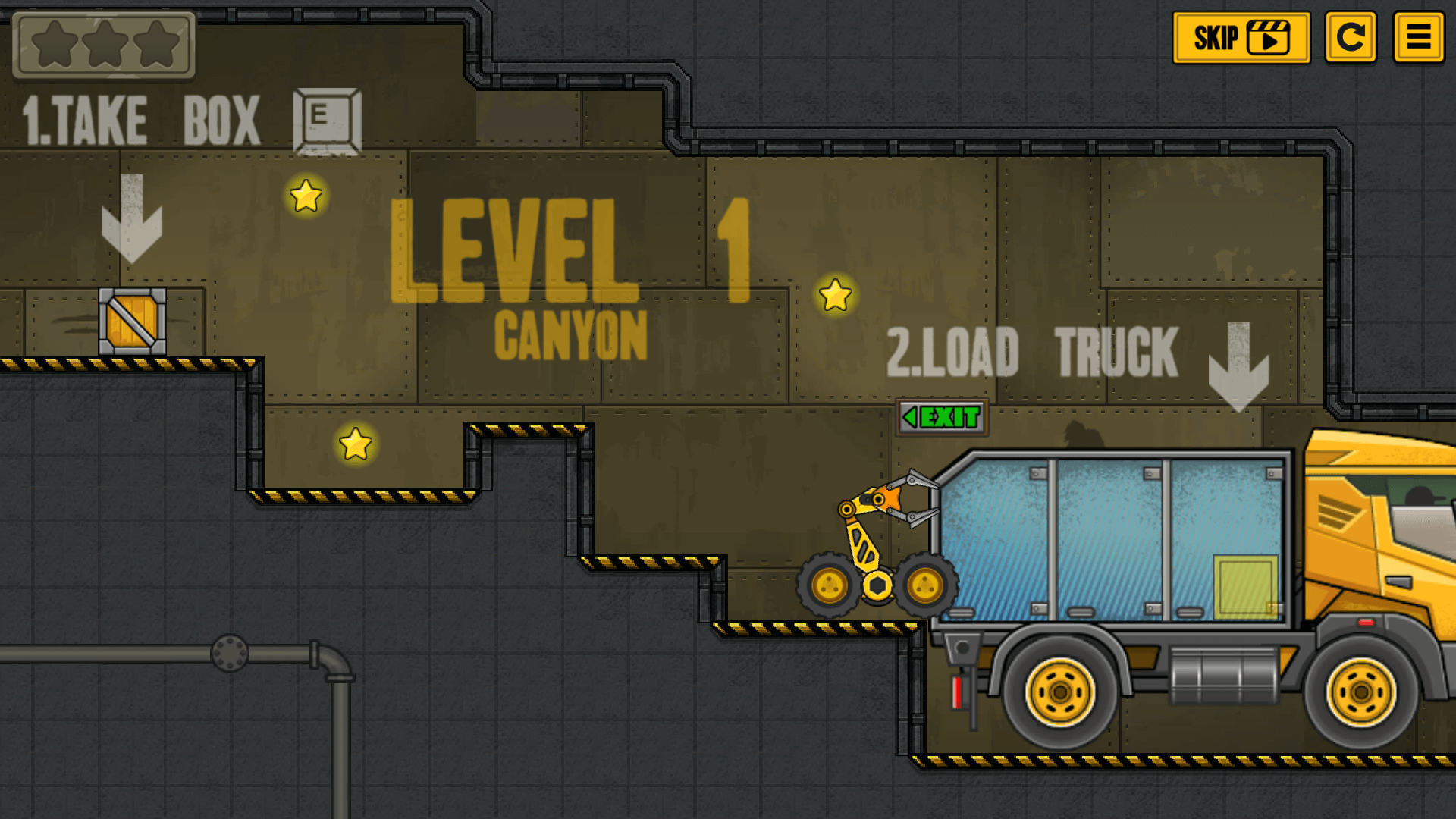 Successful delivery screen showing all boxes loaded in BoxRob 3