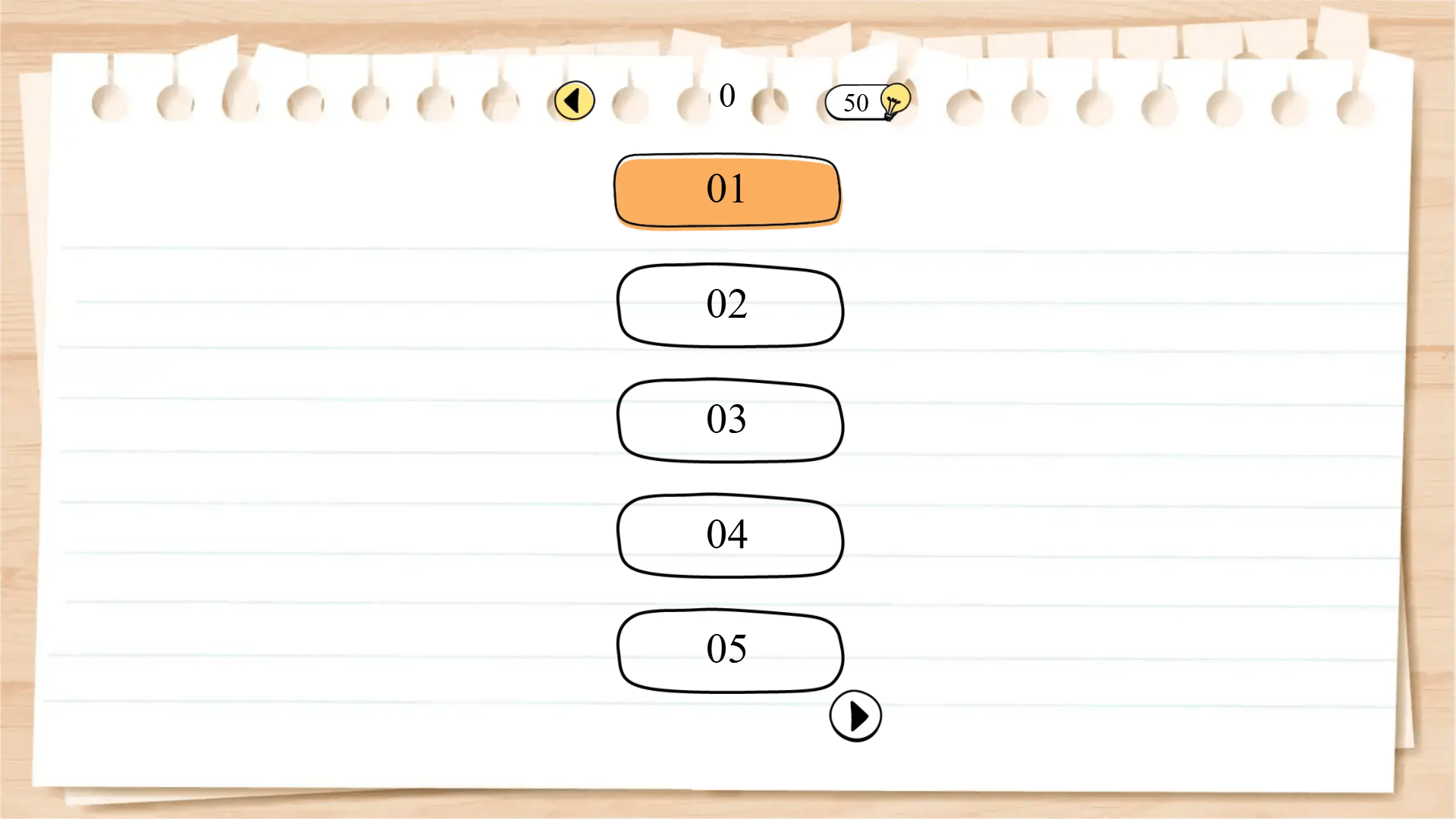 Brain Test main menu with play button and cartoon-style background3