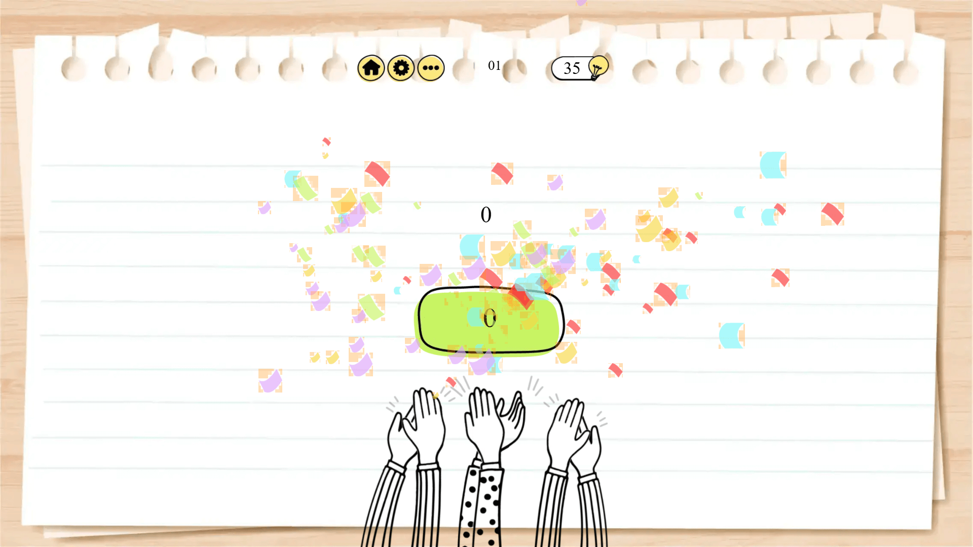 Brain Test main menu with play button and cartoon-style background1