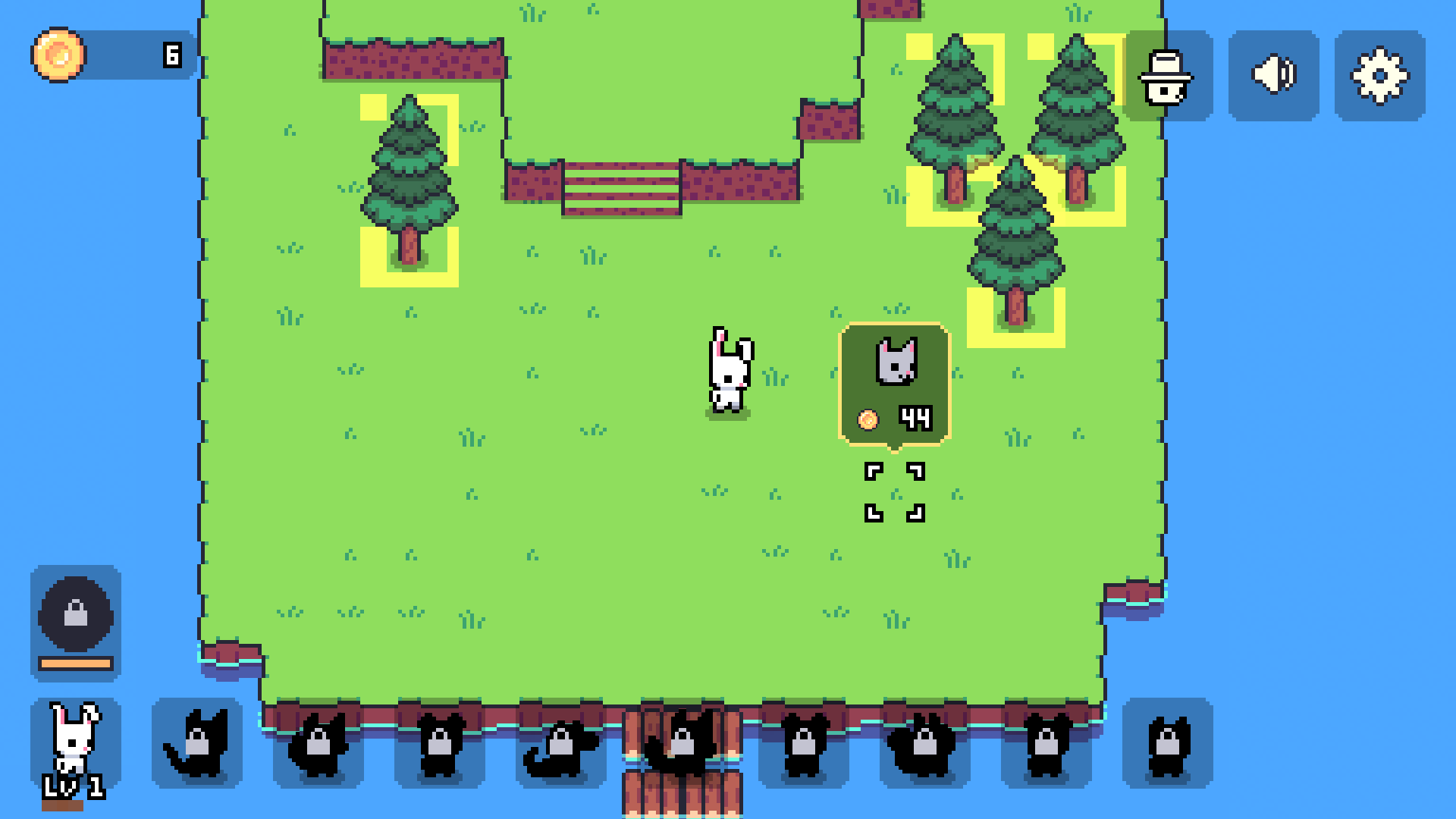 Player delivering fresh produce to a busy bunny-run market stall