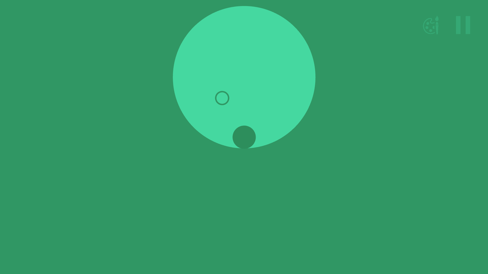 CircloO XL main menu with minimalist design and start button