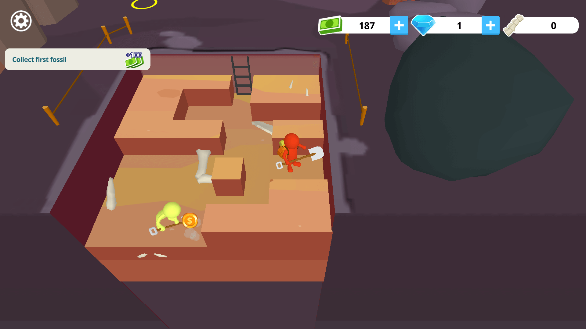Player digging underground in Digging Master to collect treasures3