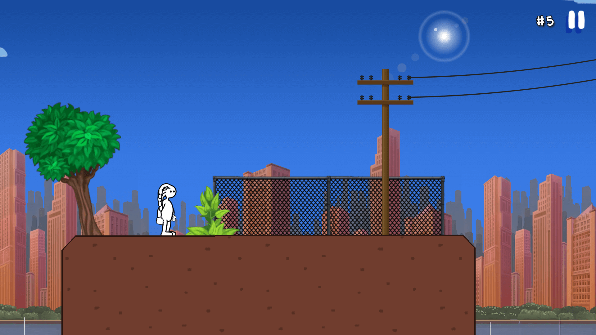 Player flipping over a gap between platforms in Dreadhead Parkour1