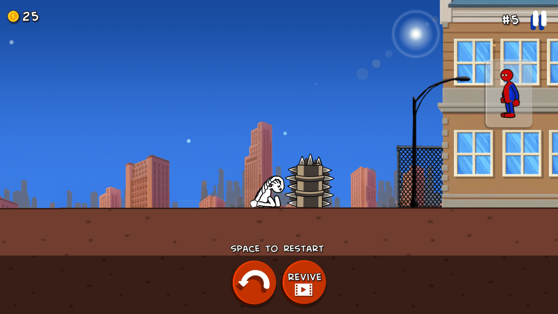 Player flipping over a gap between platforms in Dreadhead Parkour3