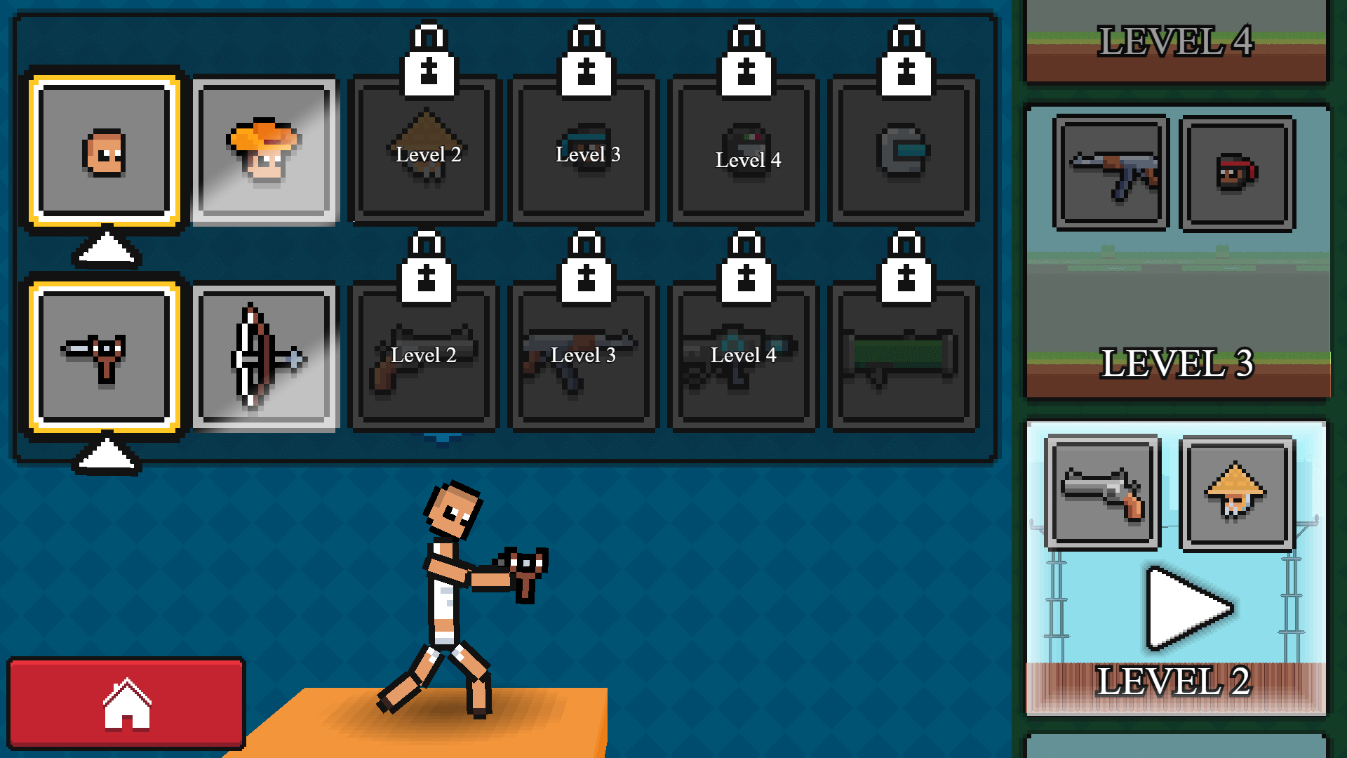 Player using random weapon in chaotic ragdoll battle