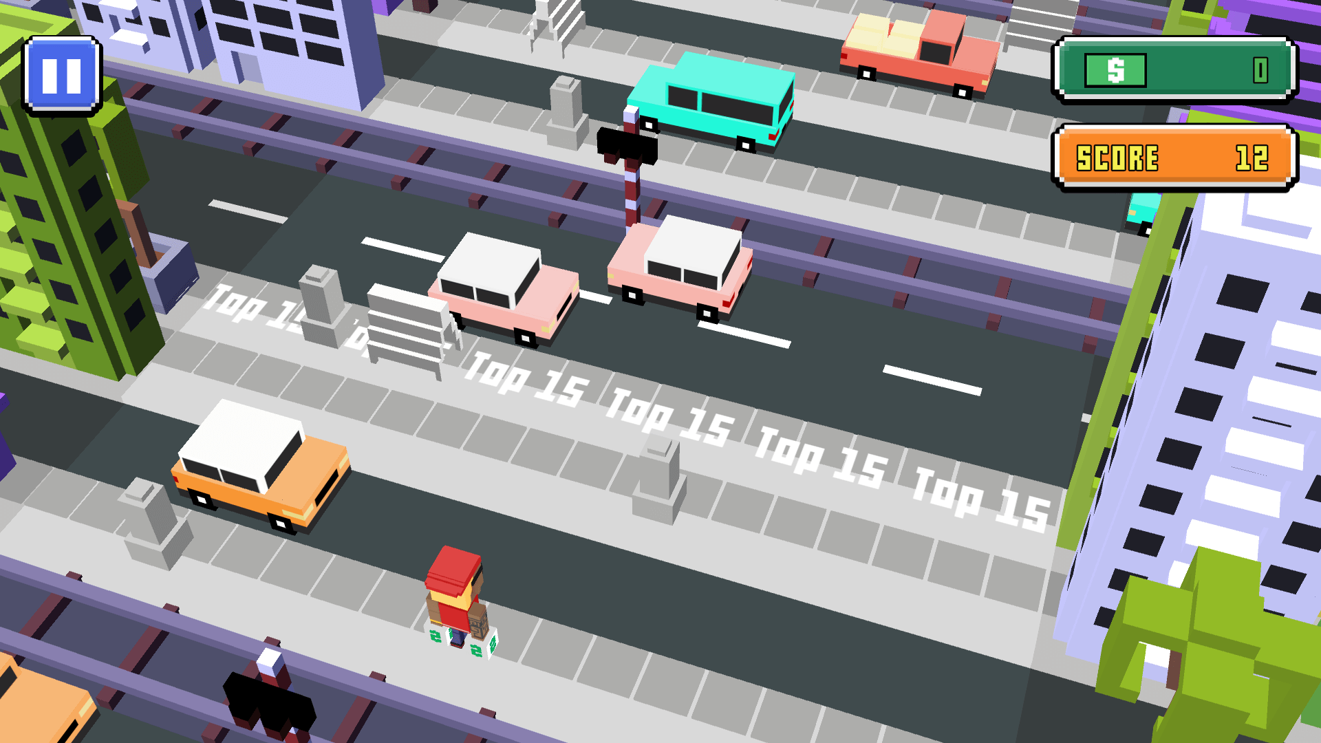 Escape Jump gameplay showing a character leaping between platforms to avoid rising lava1