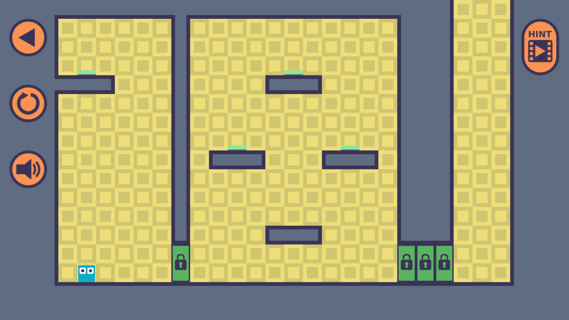 Grapple Grip main menu with start button and minimalist platformer background1