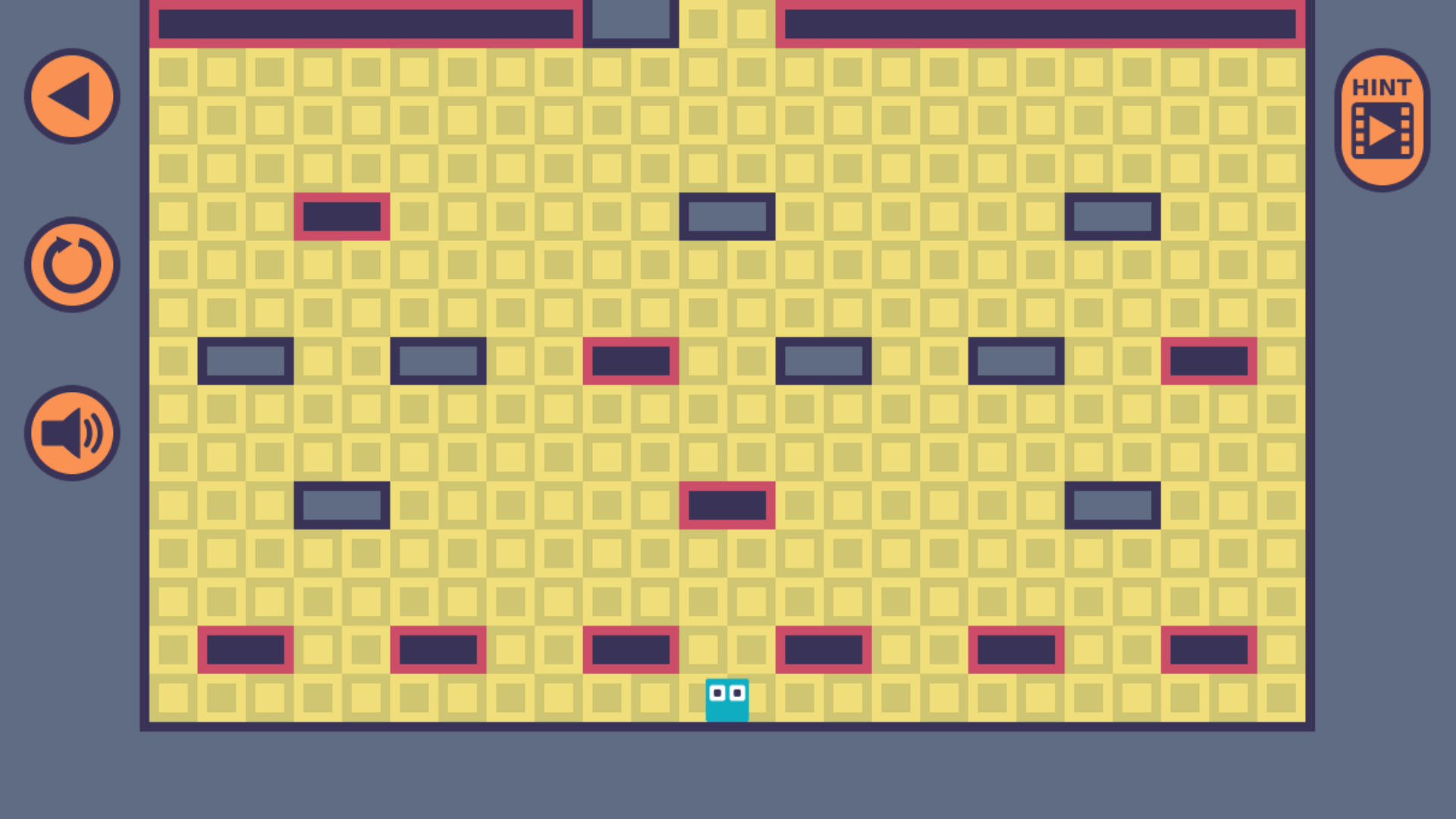 Grapple Grip main menu with start button and minimalist platformer background