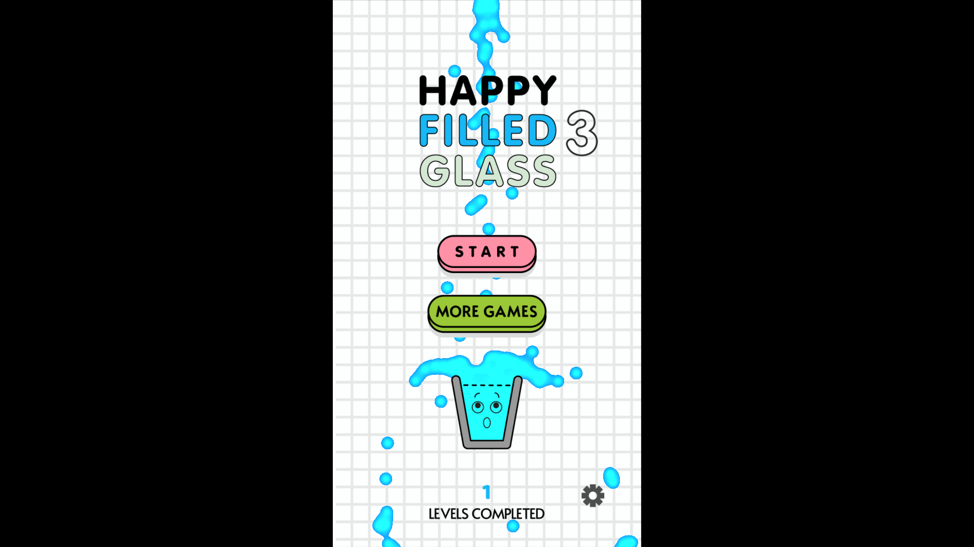 Happy Filled Glass 3 level with a smiling glass waiting to be filled with water5