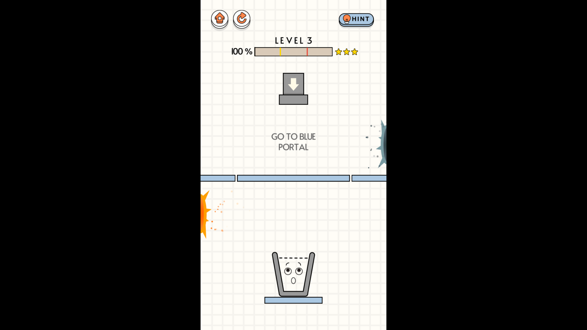 Happy Filled Glass 4 level with a smiling glass and water flow1