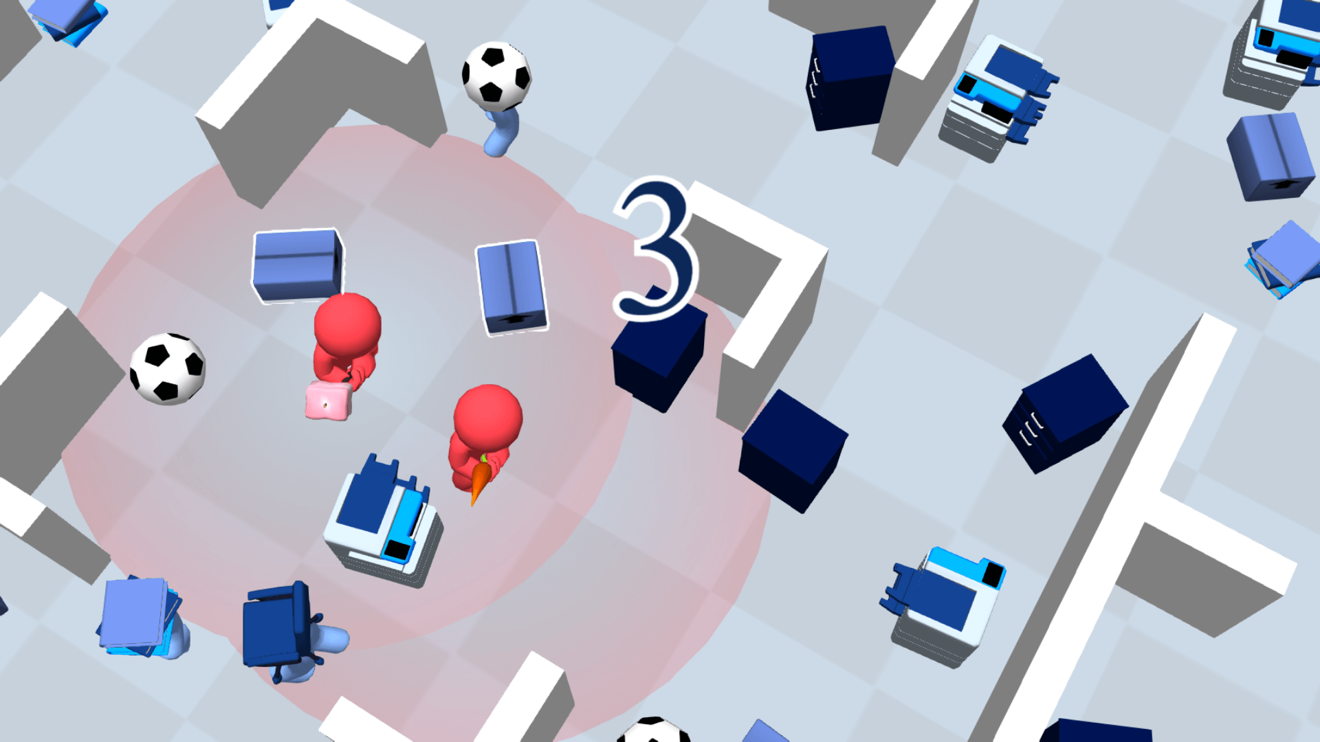 Hide and Smash gameplay with player hiding as an object