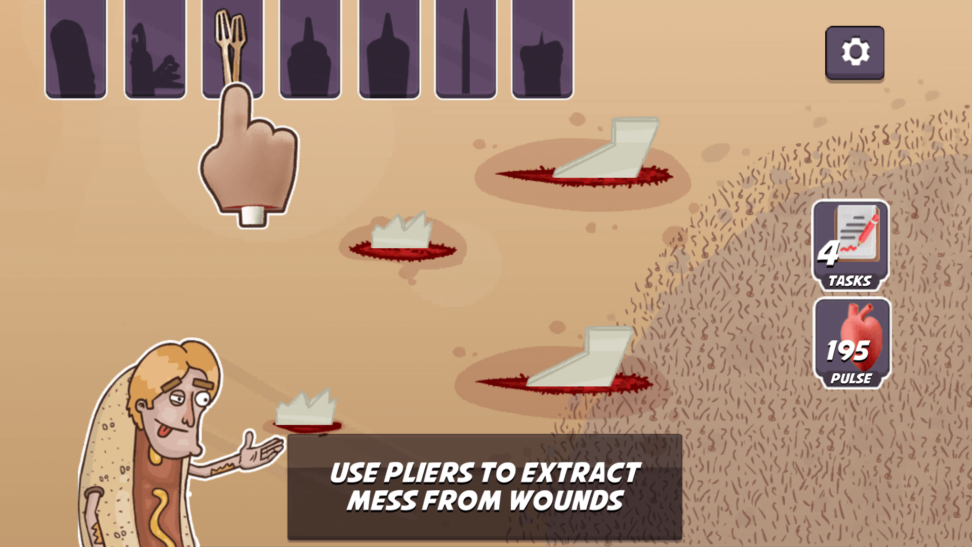 Doctor treating an injured basketball player in Hospital Stories game1