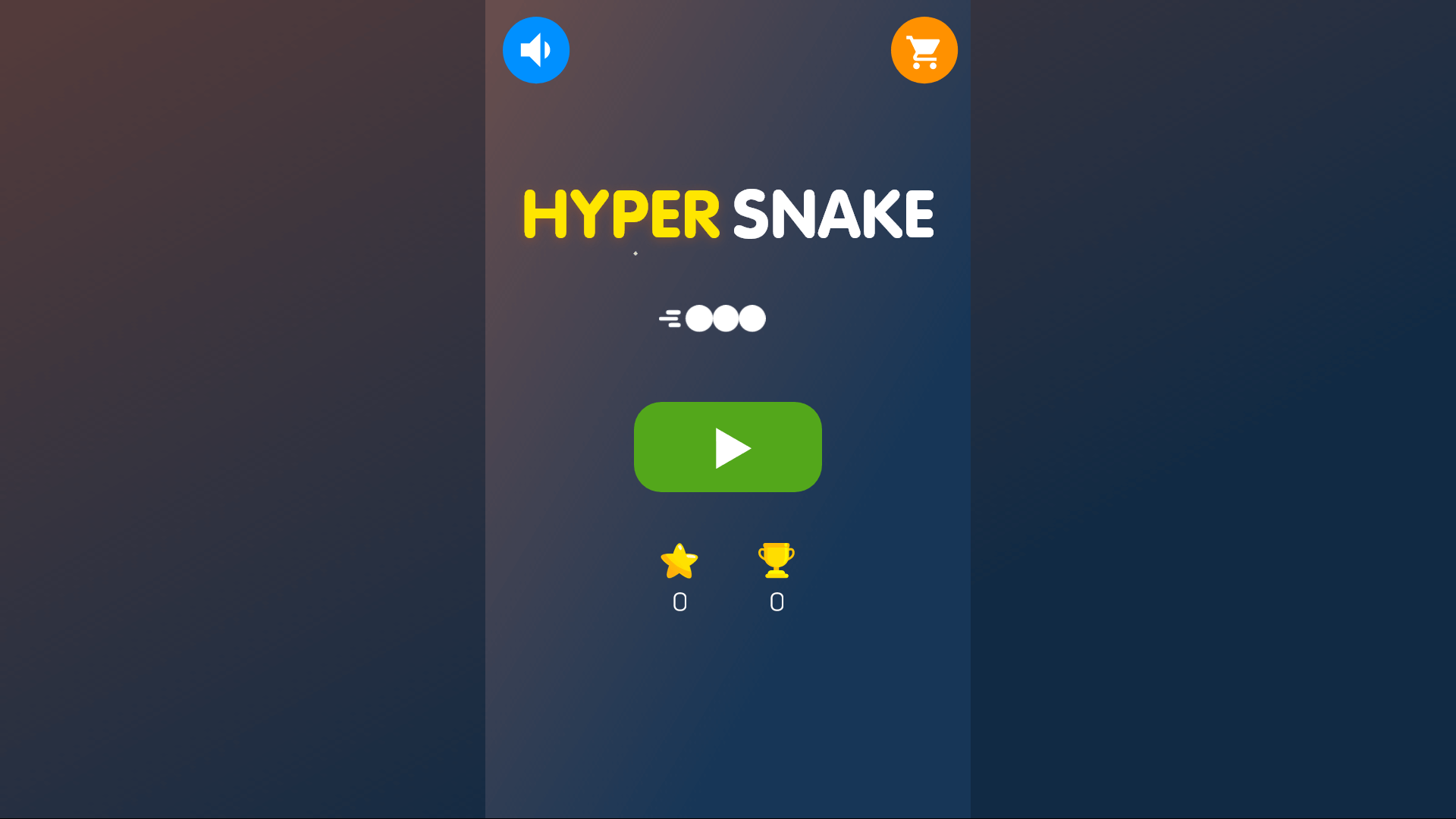 Gameplay in Hyper Snake showing the snake collecting balls and avoiding obstacles