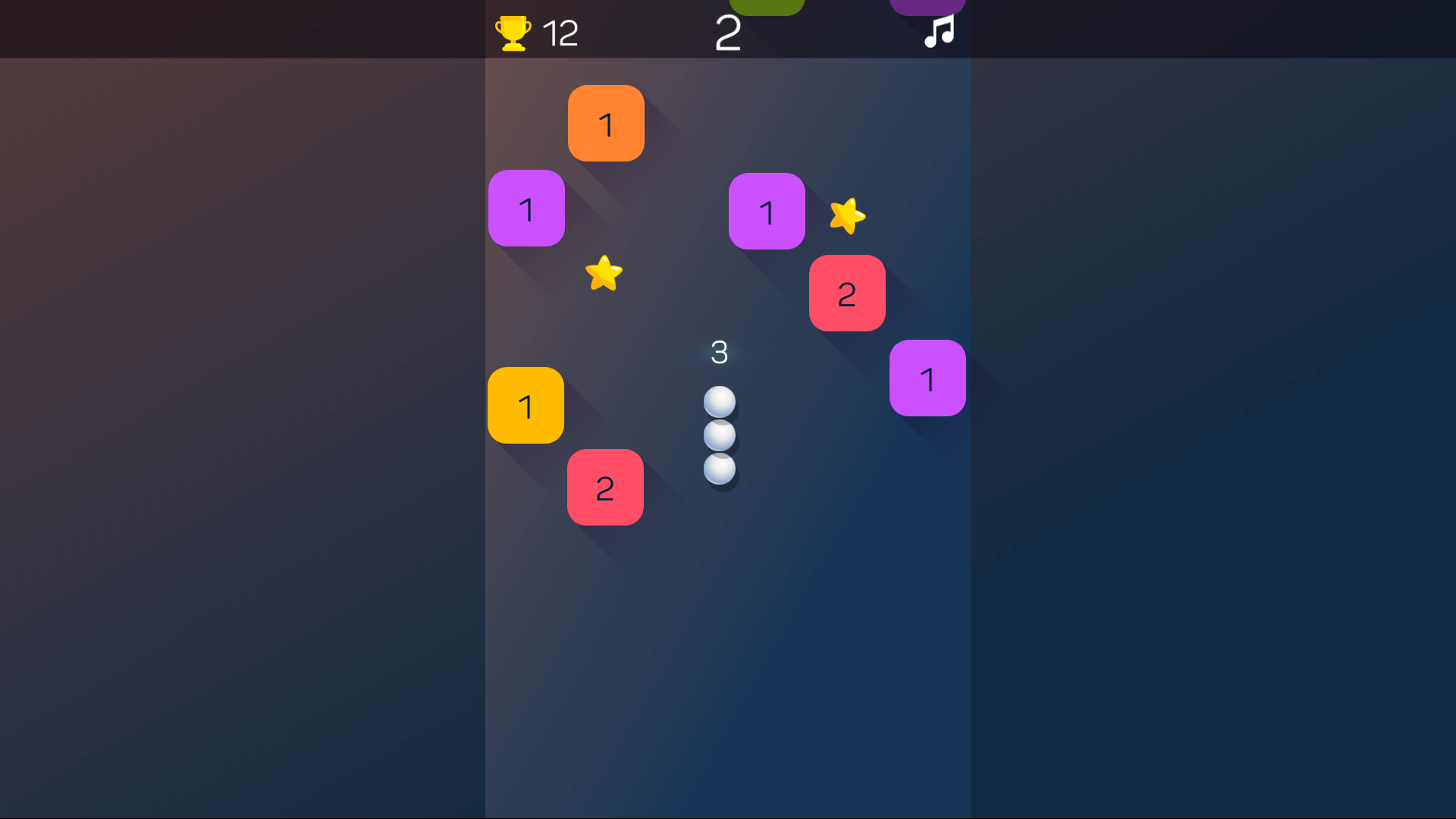 Gameplay in Hyper Snake showing the snake collecting balls and avoiding obstacles3
