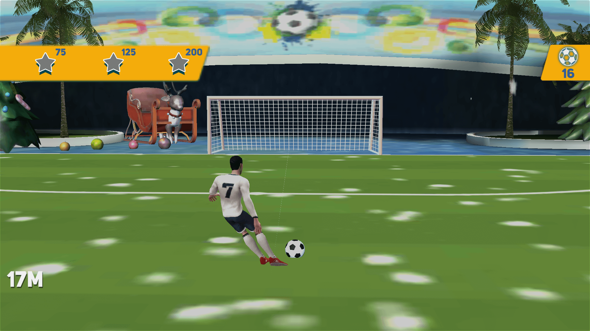 Player taking a shot in Indoor Soccer flick game3