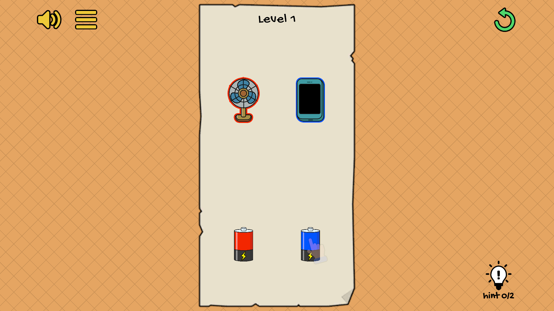 Player drawing a wire to connect two electric nodes in Draw Wire puzzle game3