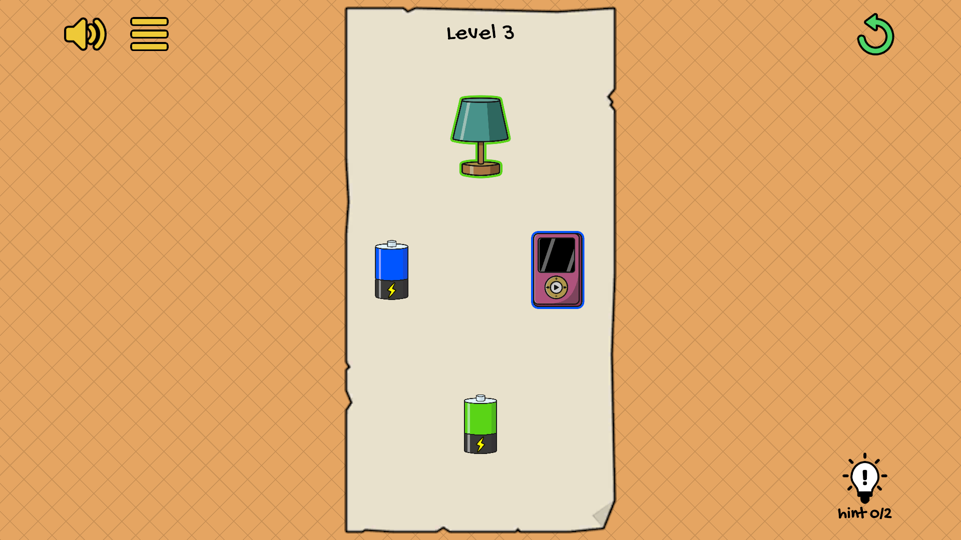 Player drawing a wire to connect two electric nodes in Draw Wire puzzle game2