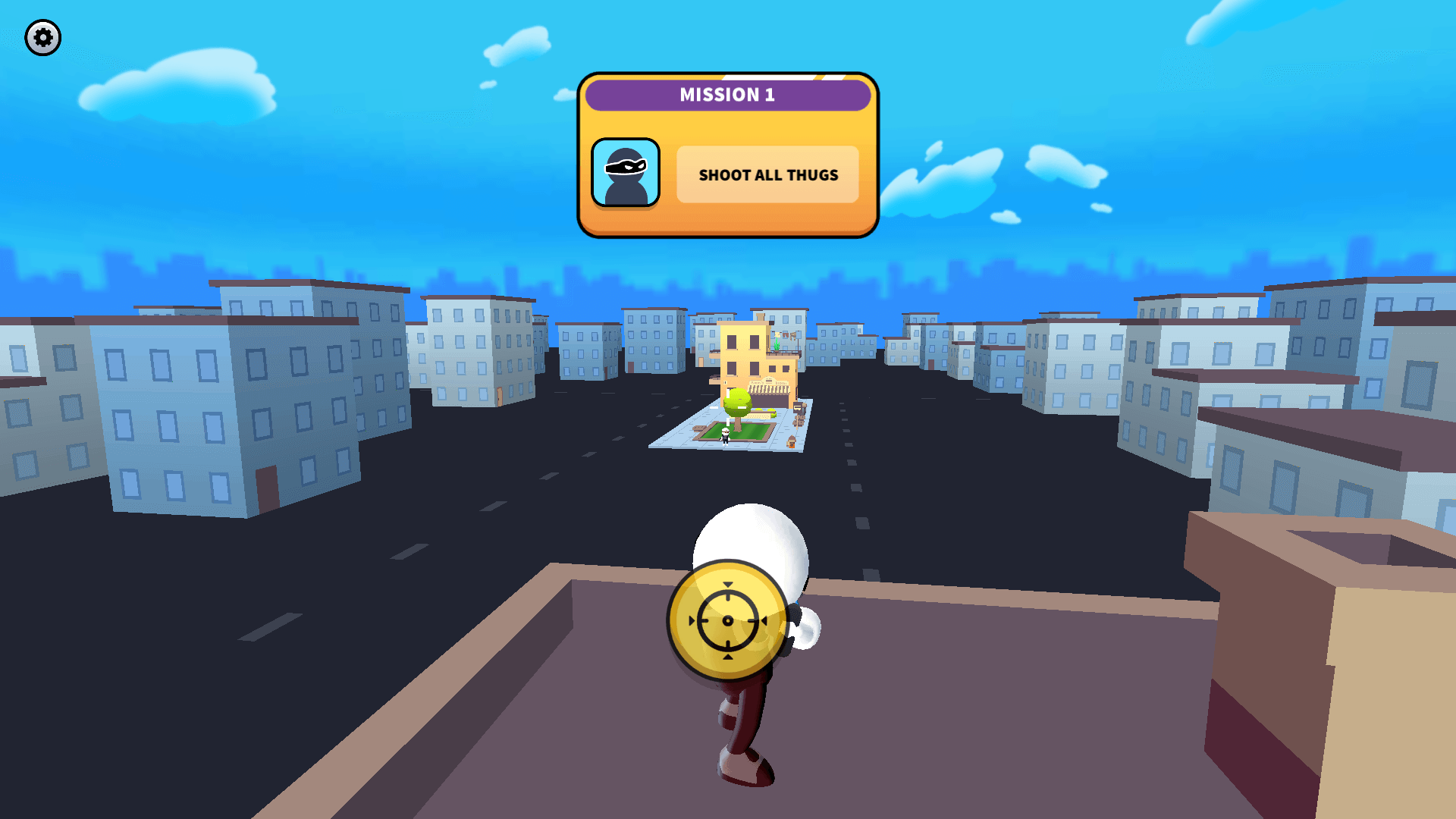 Johnny Trigger aiming with a sniper rifle at enemies on a rooftop during a stealth mission1