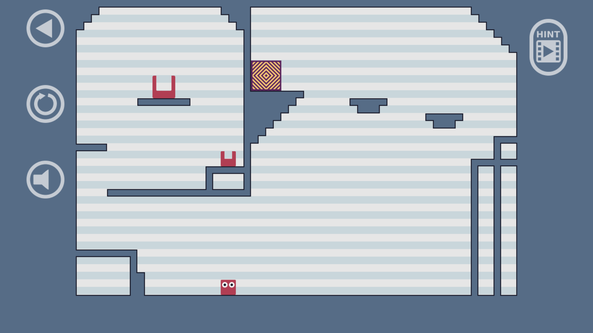 Jumping Shell start menu featuring pixel art character and minimalist background