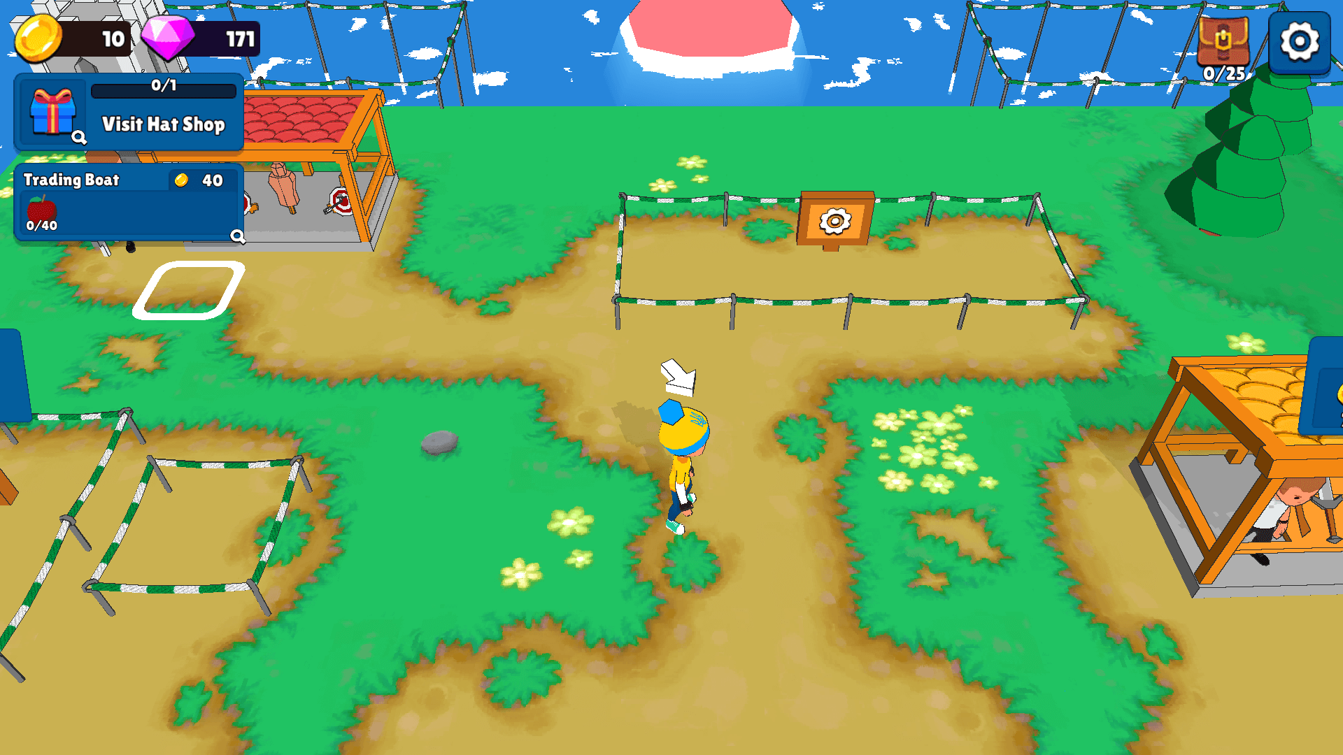 Misland game – collecting resources on a survival island1
