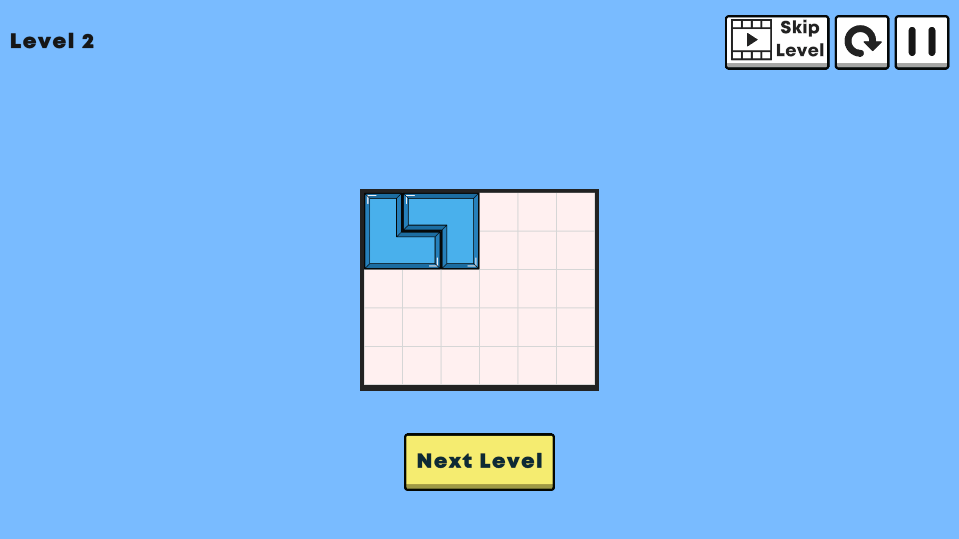 Moving Blocks main menu with start button and minimalist design2