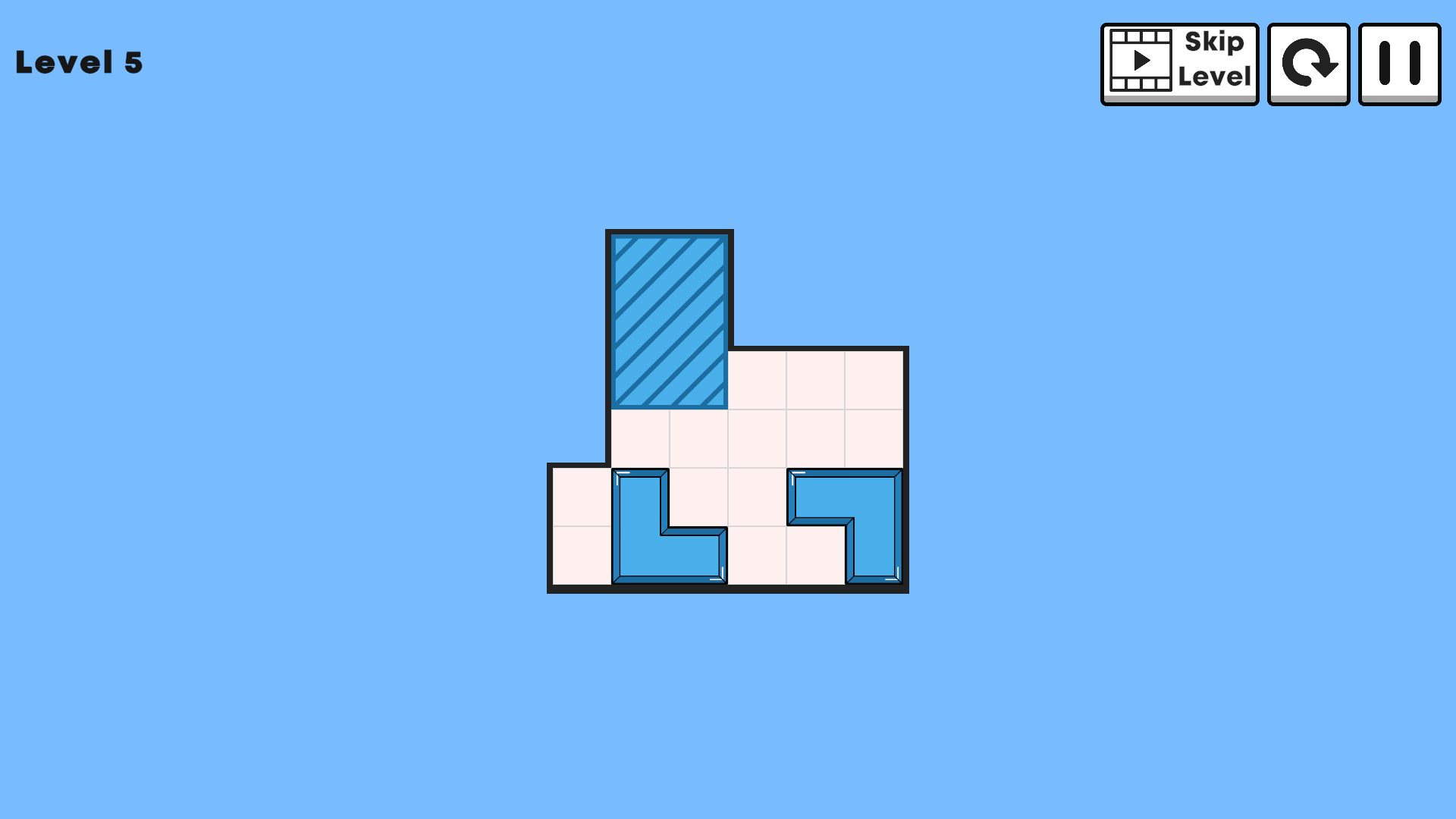 Moving Blocks main menu with start button and minimalist design1